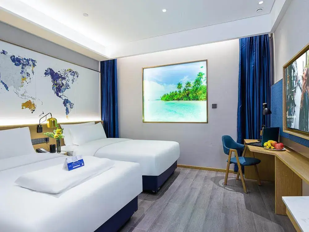 Bed in Kyriad Marvelous Hotel Weihai Happy Gate Weigao Plaza Bed in Kyriad Marvelous Hotel Weihai Happy Gate Weigao Plaza