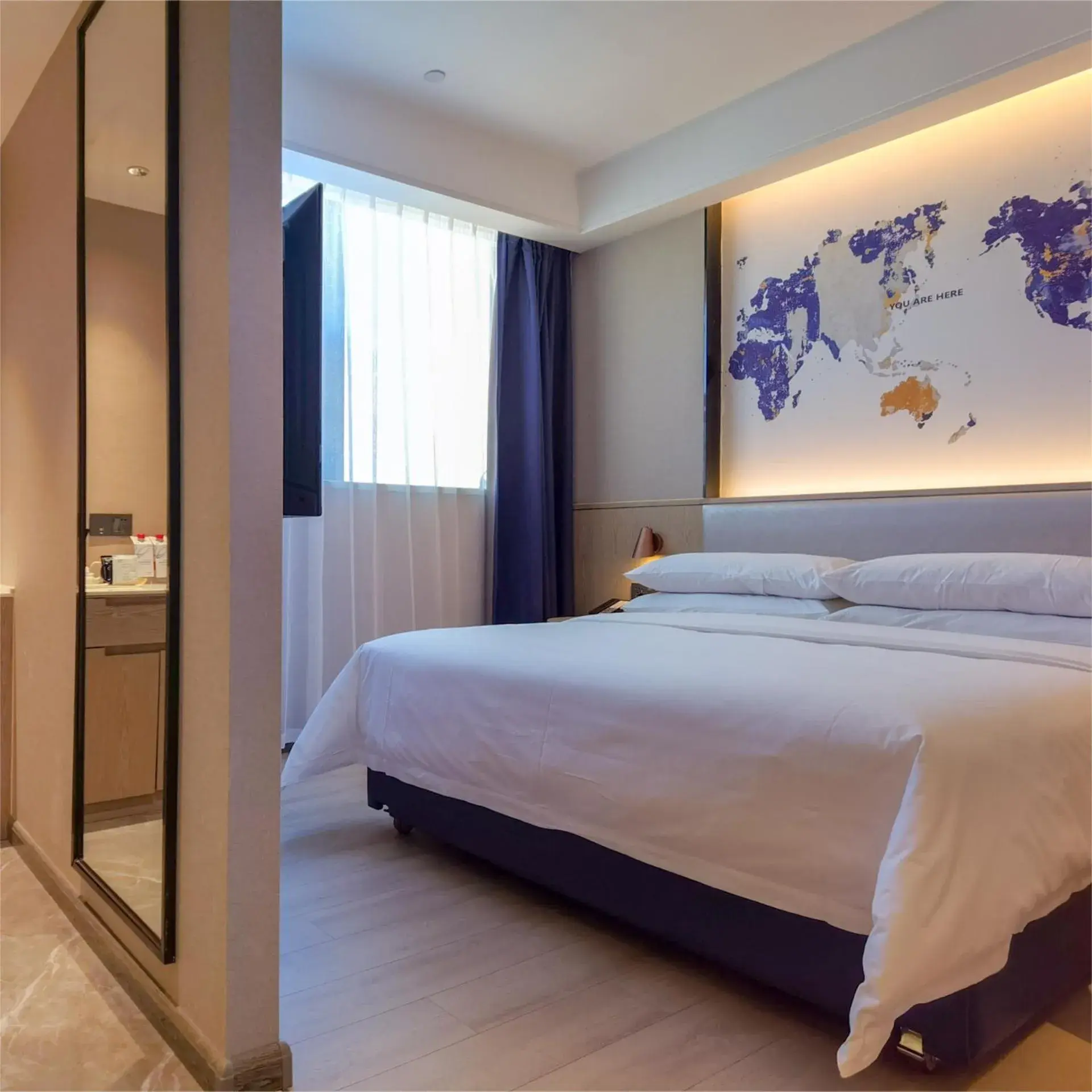 Bed in Kyriad Hotel Luoyang Longmen Railway Station Bed in Kyriad Hotel Luoyang Longmen Railway Station