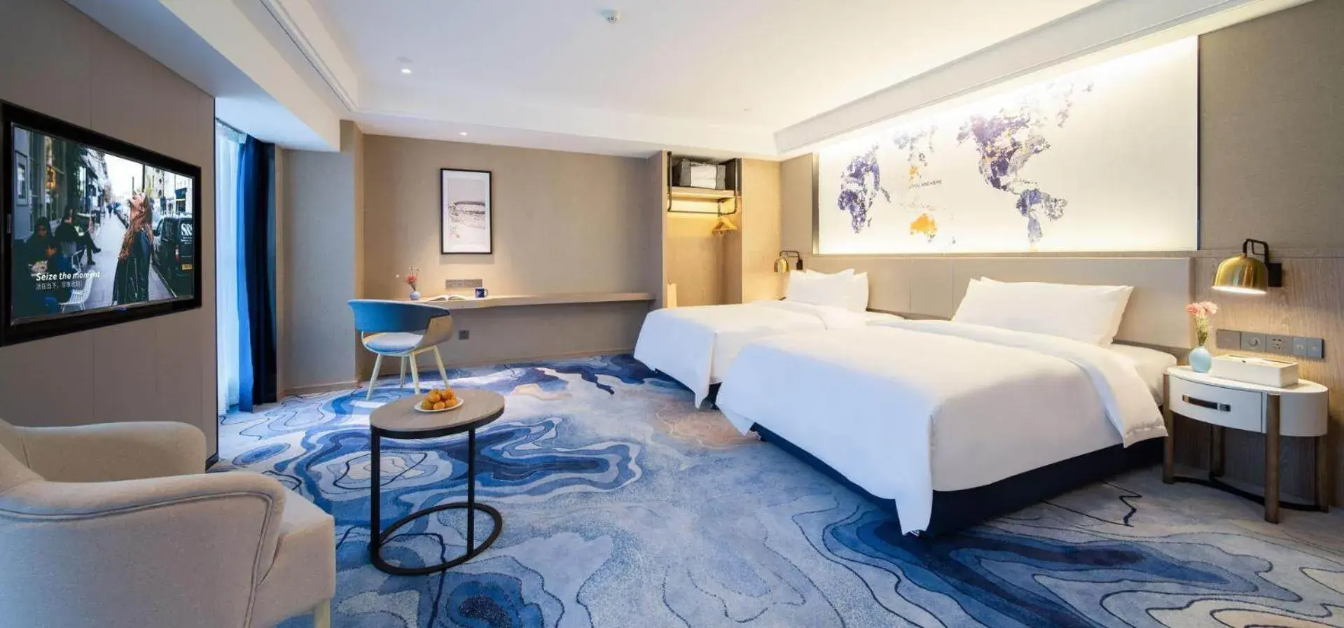 Bed in Kyriad Marvelous Hotel Heyuan Zijin Wanhui Plaza Bed in Kyriad Marvelous Hotel Heyuan Zijin Wanhui Plaza