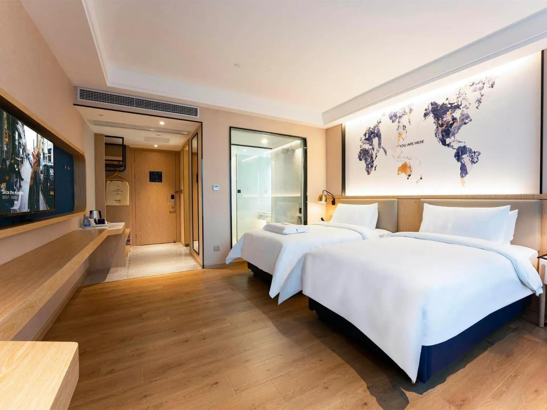 Bed in Kyriad Marvelous Hotel Heyuan Wanda Plaza Bed in Kyriad Marvelous Hotel Heyuan Wanda Plaza