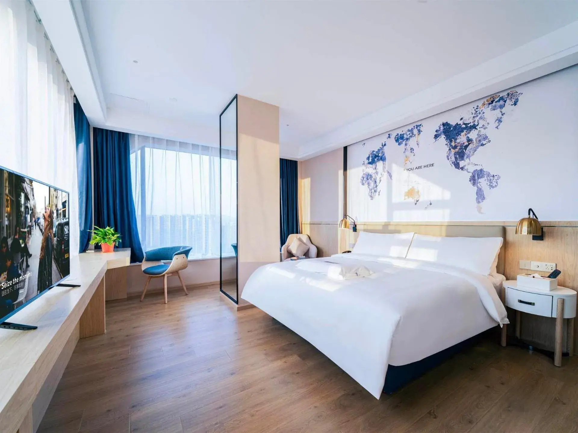 Bed in Kyriad Marvelous Hotel Heyuan Wanda Plaza Bed in Kyriad Marvelous Hotel Heyuan Wanda Plaza