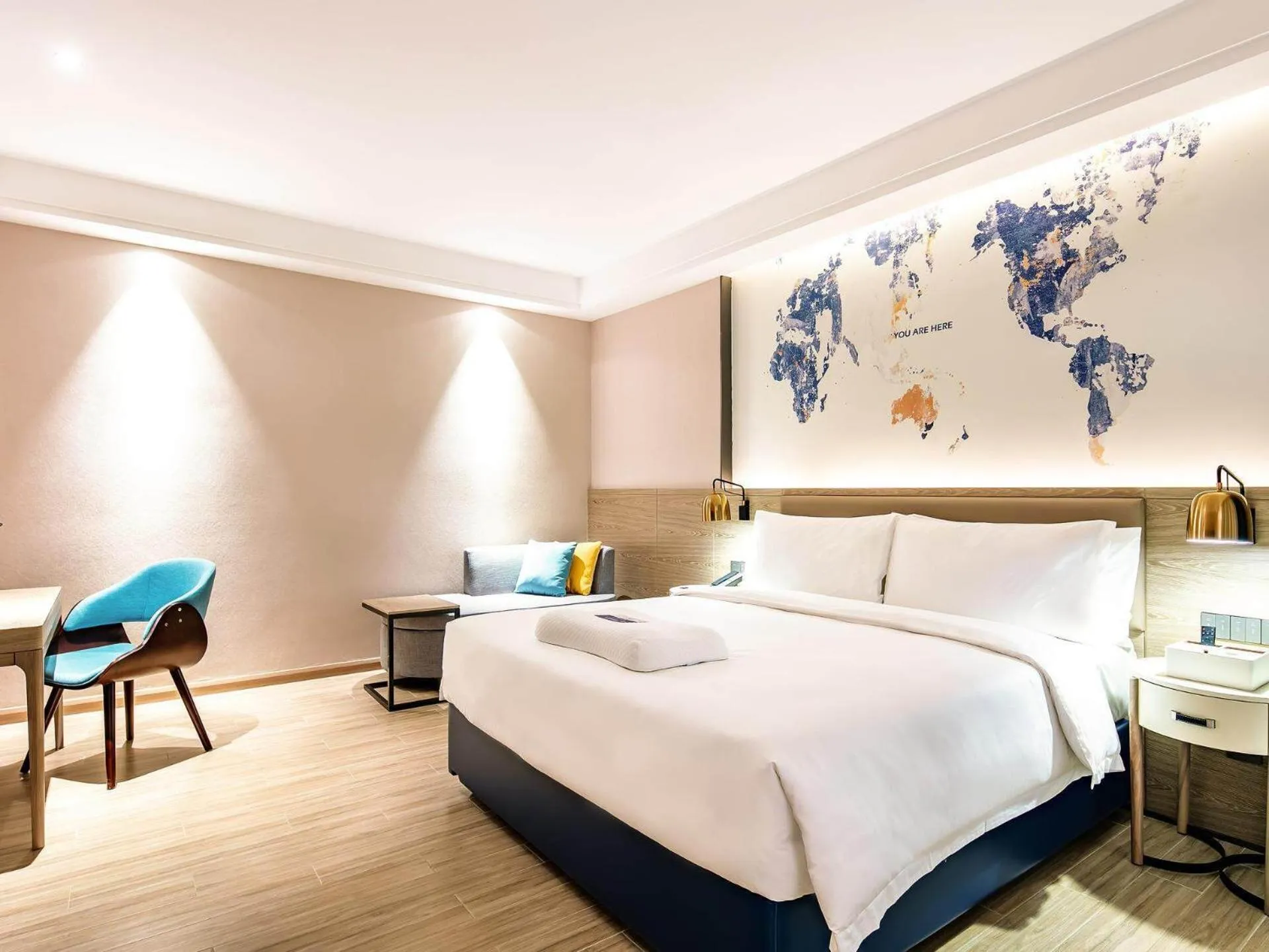 Bed in Kyriad Marvelous Hotel Shenzhen Linheng Plaza Liuyue Subway Station