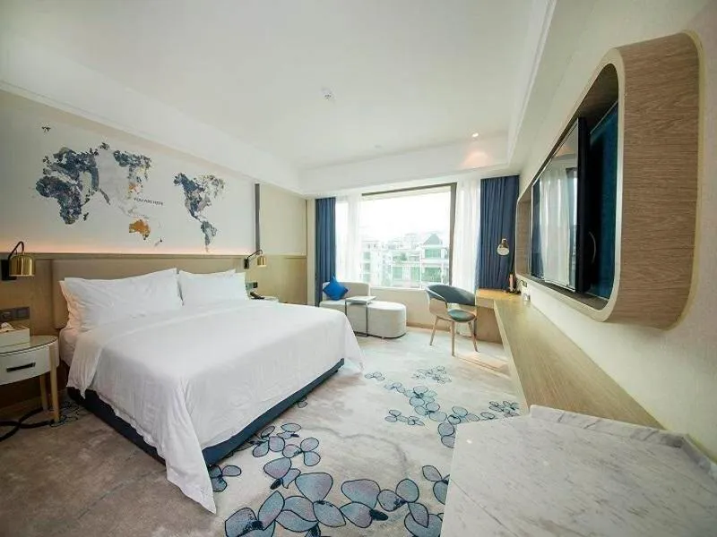 Bed in Kyriad Marvelous Hotel Foshan Xiqiao Mountain Scenic Area Qiaoling Square