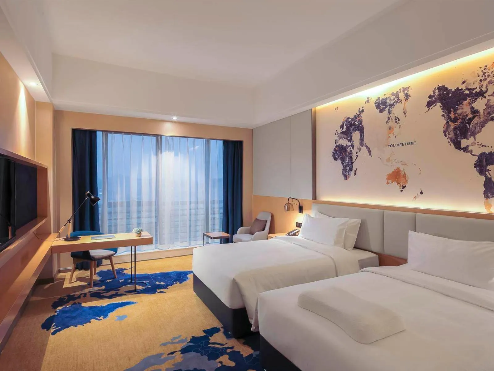 Bed in Kyriad Marvelous Hotel Zhongshan South District Conference Centre