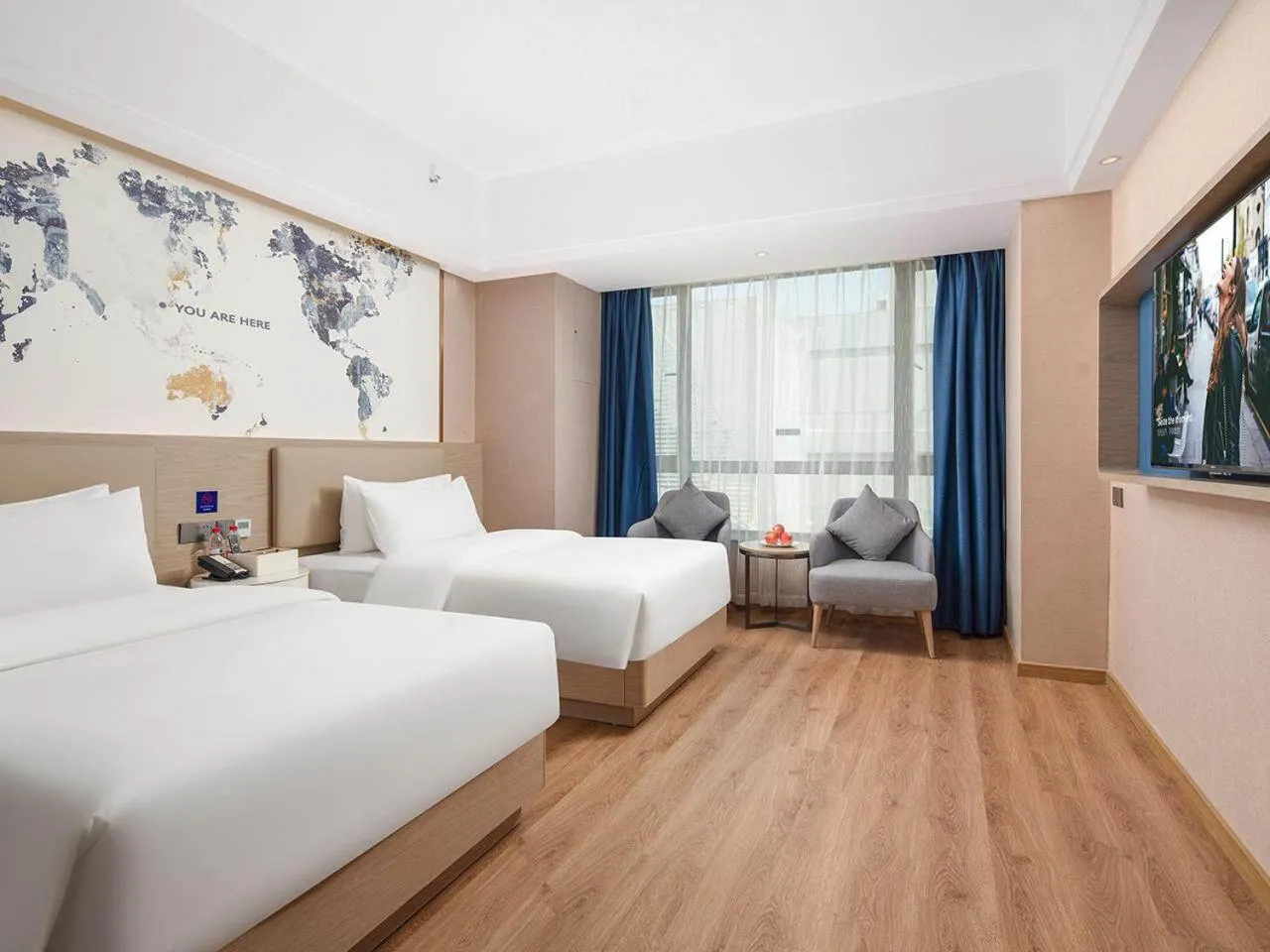 Bed in Kyriad Hotel Guigang Wuyue Plaza Railway Station