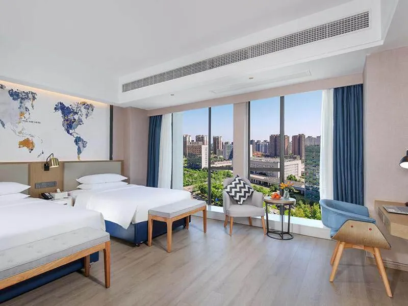 Bed in Kyriad Marvelous Hotel Ziyang North Railway Station