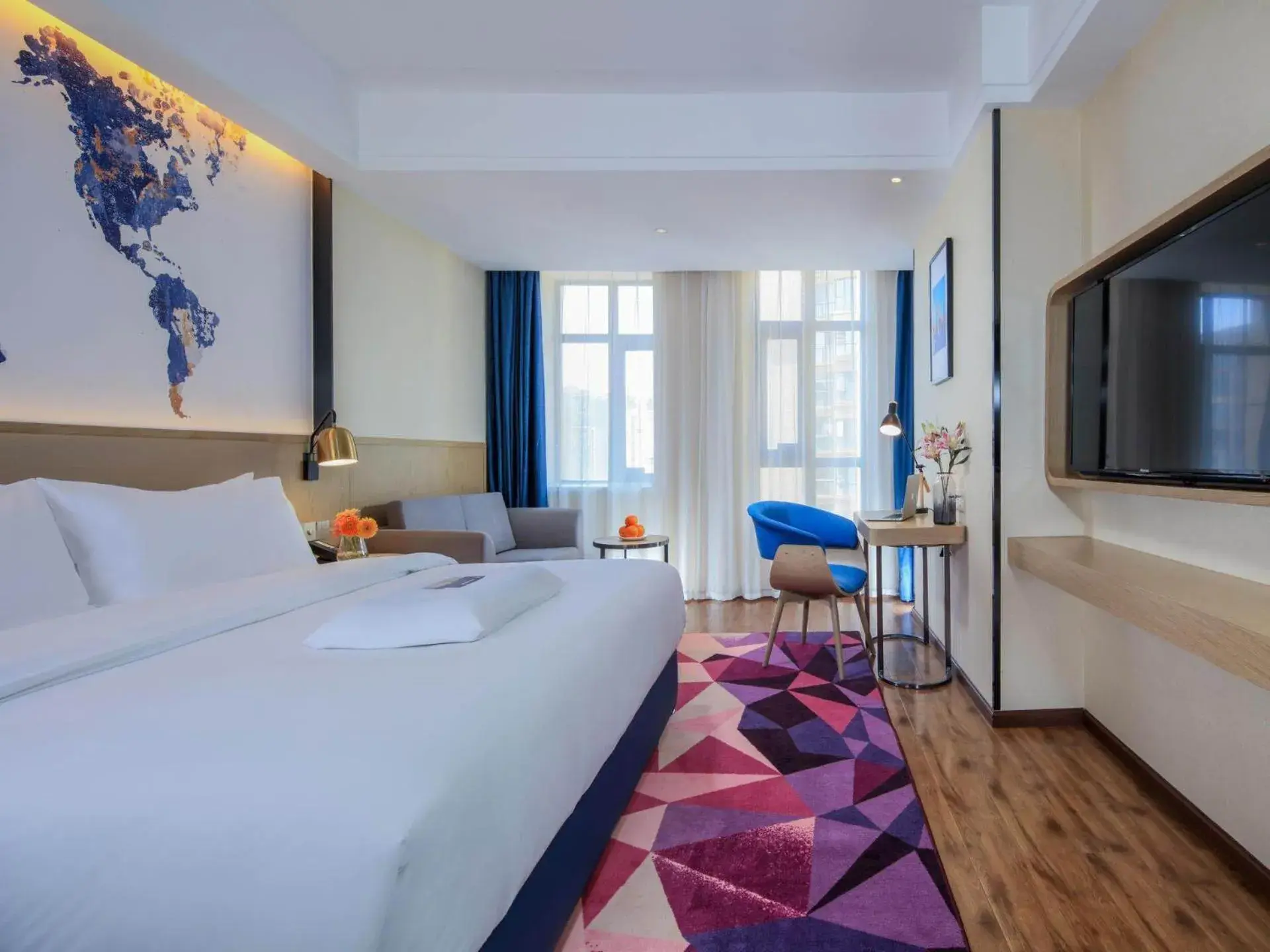 Bed in Kyriad Marvelous Hotel Kunming High-Tech Zone Wuyue Plaza Bed in Kyriad Marvelous Hotel Kunming High-Tech Zone Wuyue Plaza