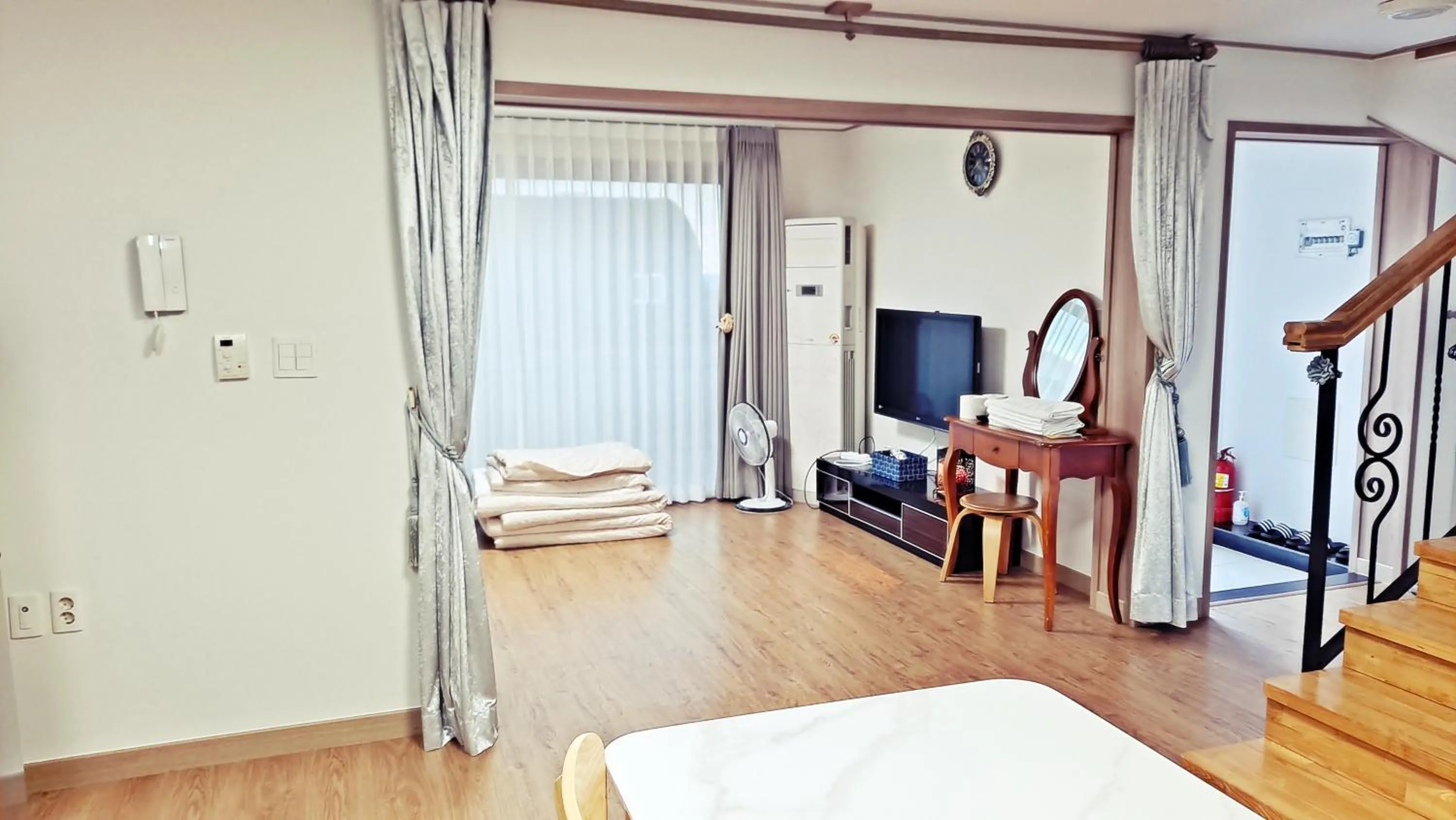 Bed in Jeju Gillime Pension