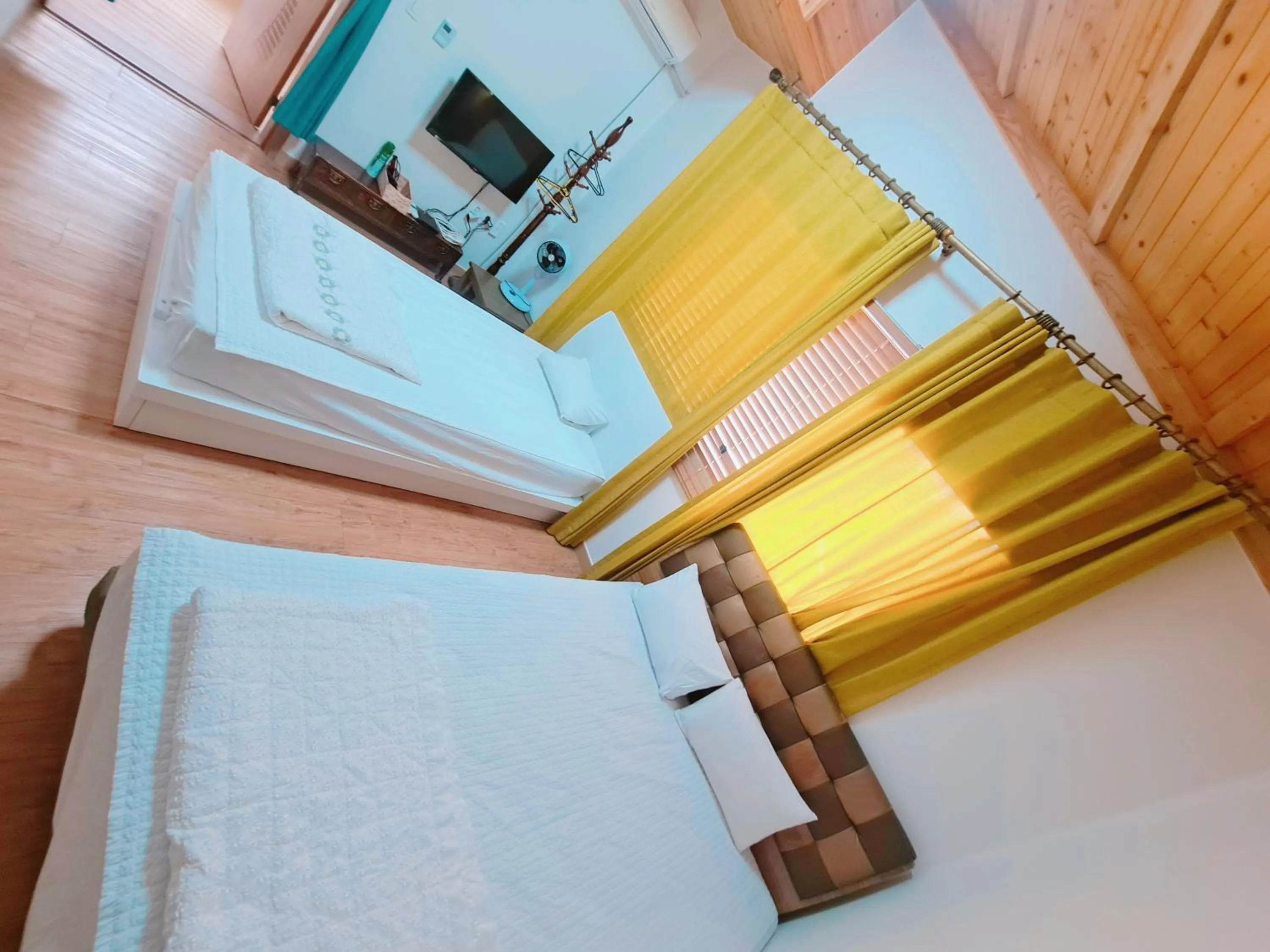 Bed in Jeju Gillime Pension