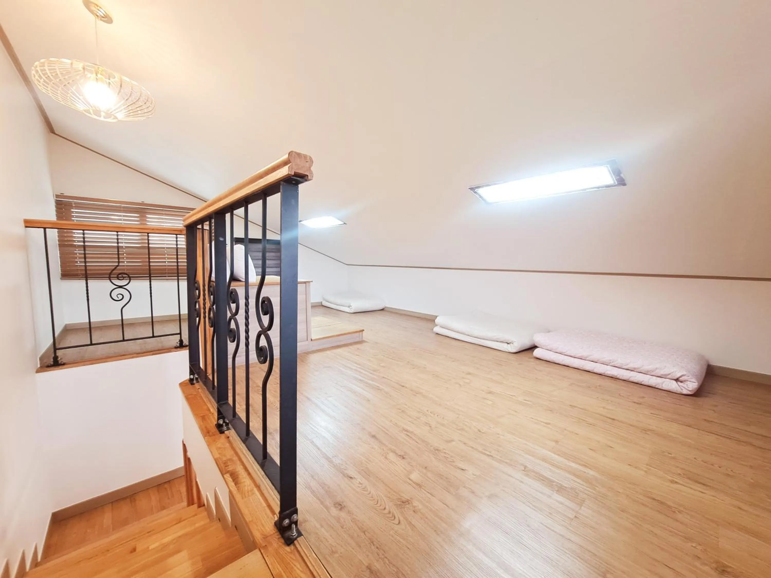 Bed in Jeju Gillime Pension