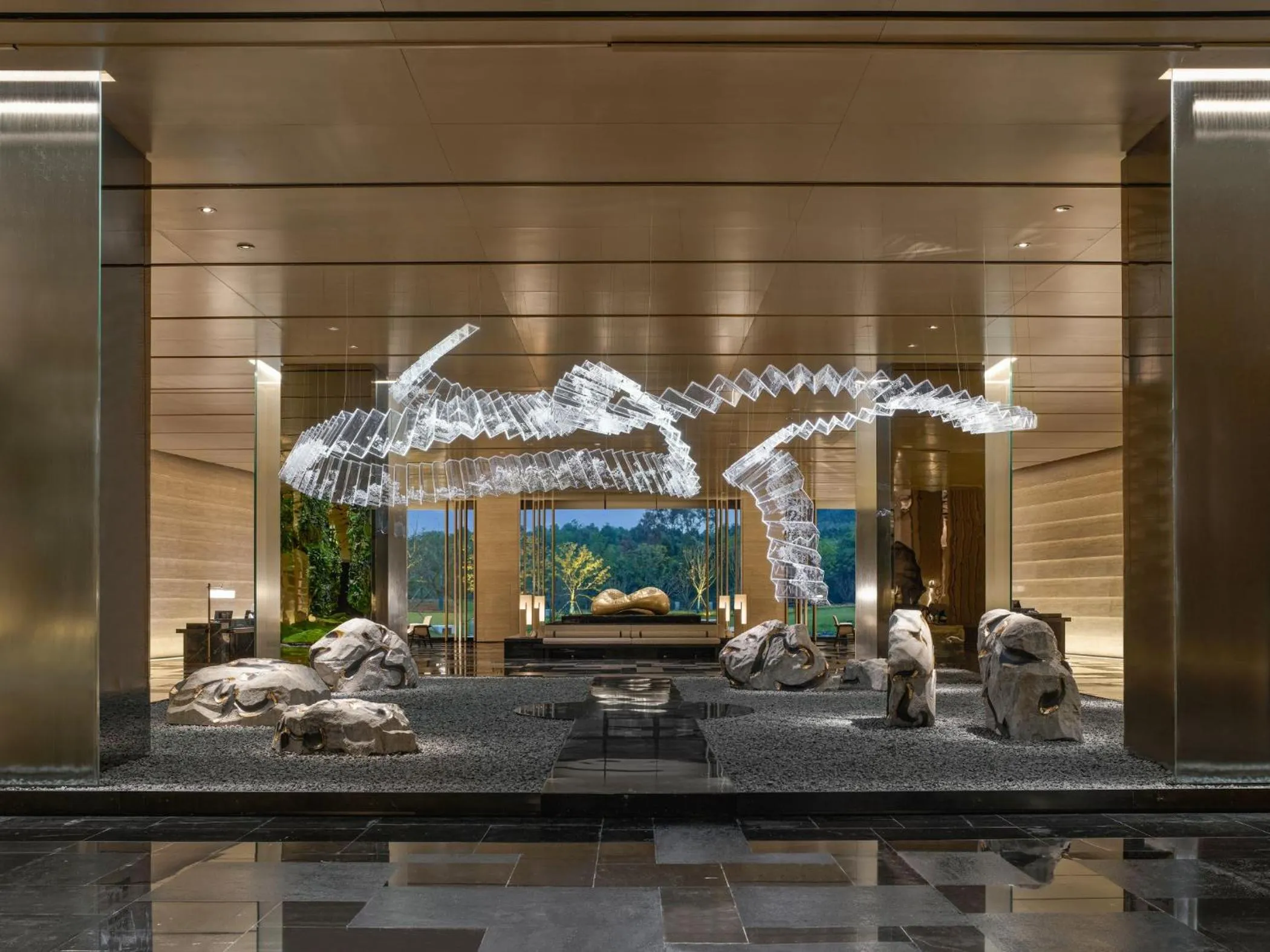 Lobby or reception in Hilton Nanjing Niushoushan