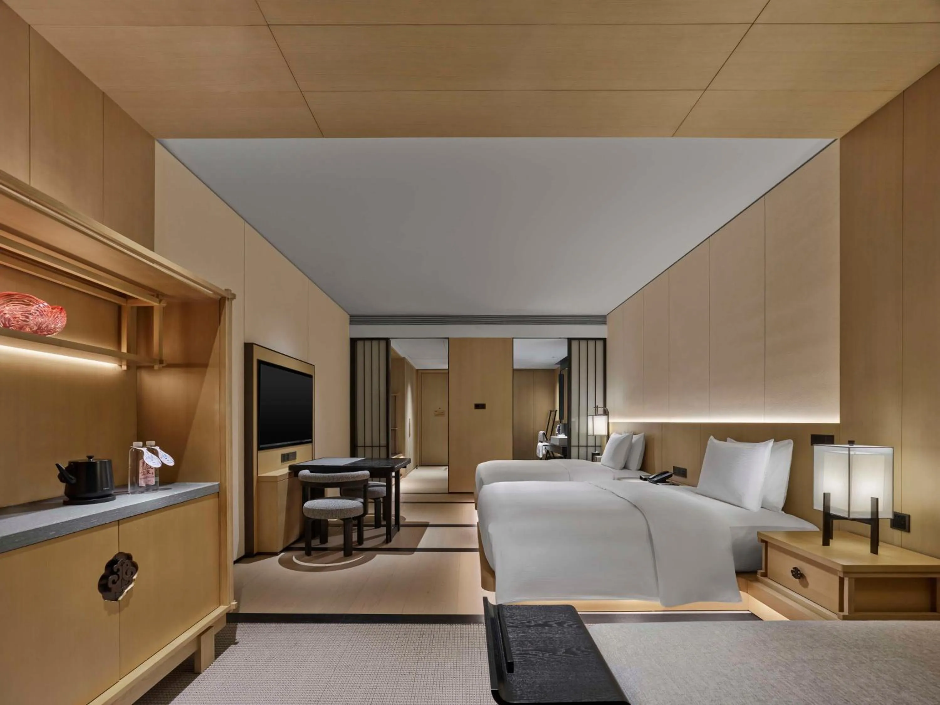 Bed in Hilton Nanjing Niushoushan