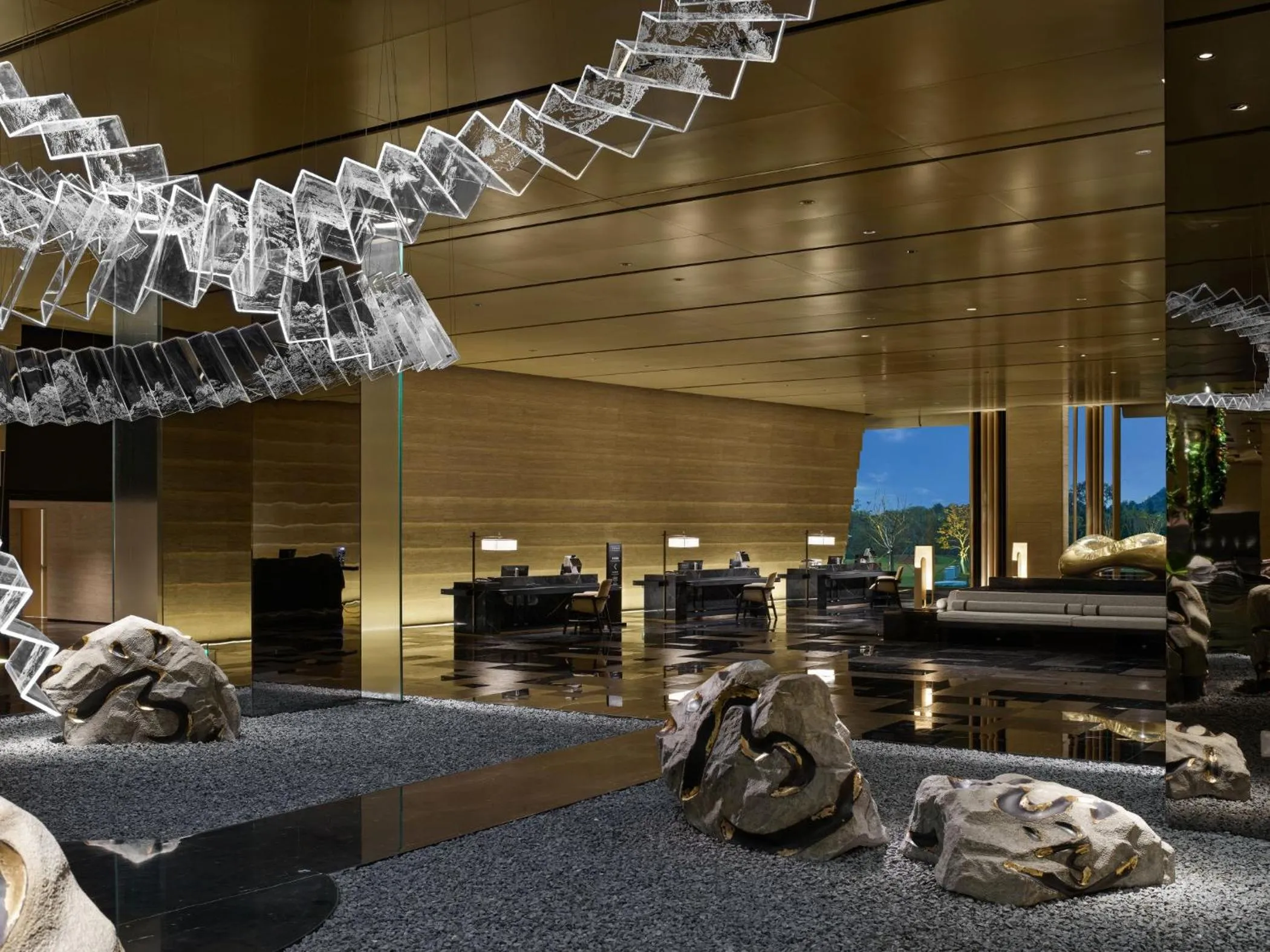 Lobby or reception in Hilton Nanjing Niushoushan