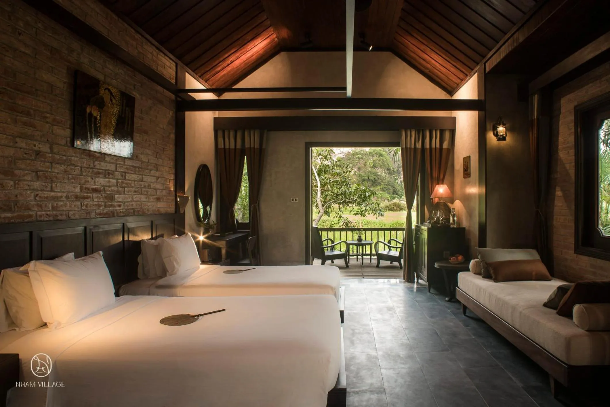 Bed in Nham Village Resort