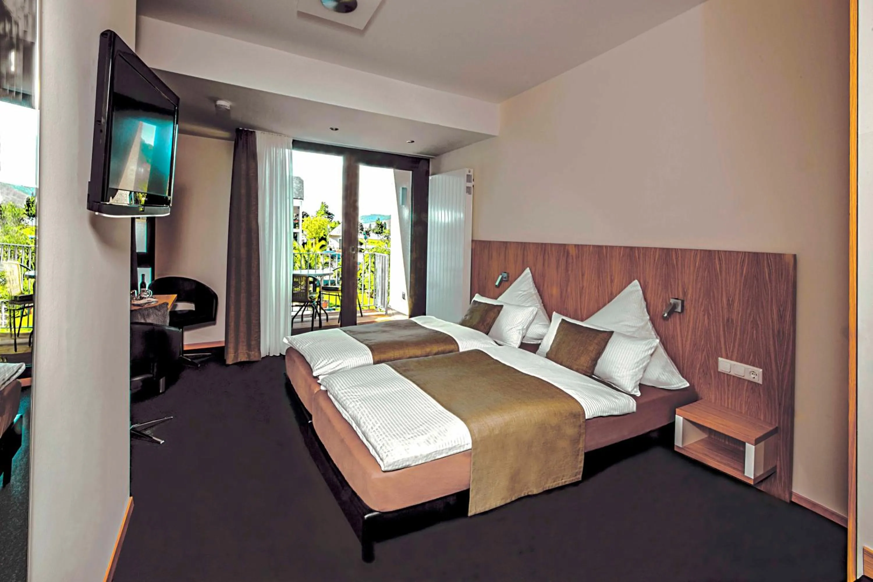 Bed in Gästehaus und Weingut Bernd Frieden