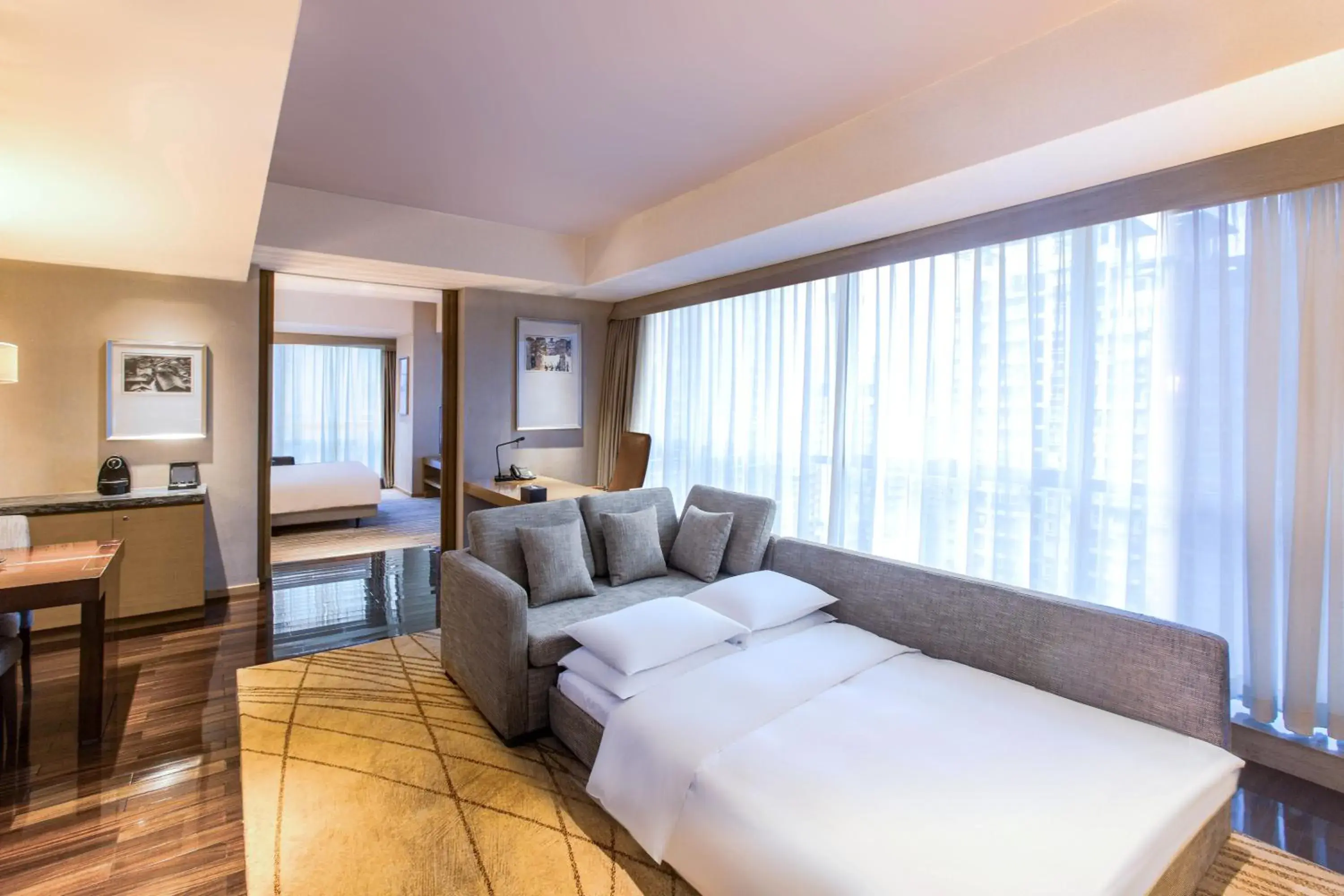 Living room, Bed in Hyatt Regency Chongqing Hotel Living room, Bed in Hyatt Regency Chongqing Hotel