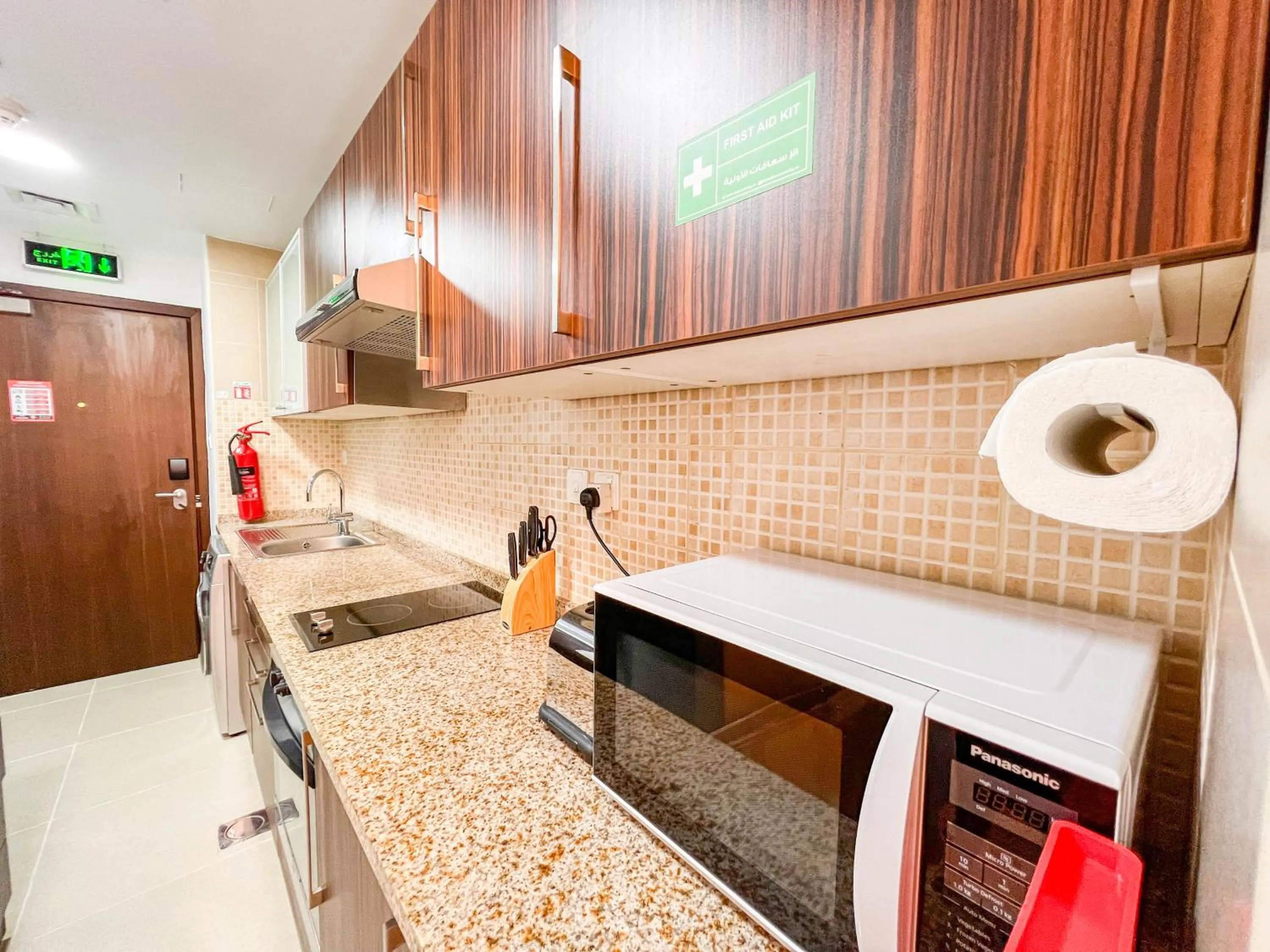Kitchen or kitchenette in Cosmos Living Luxurious Studio Near Metro