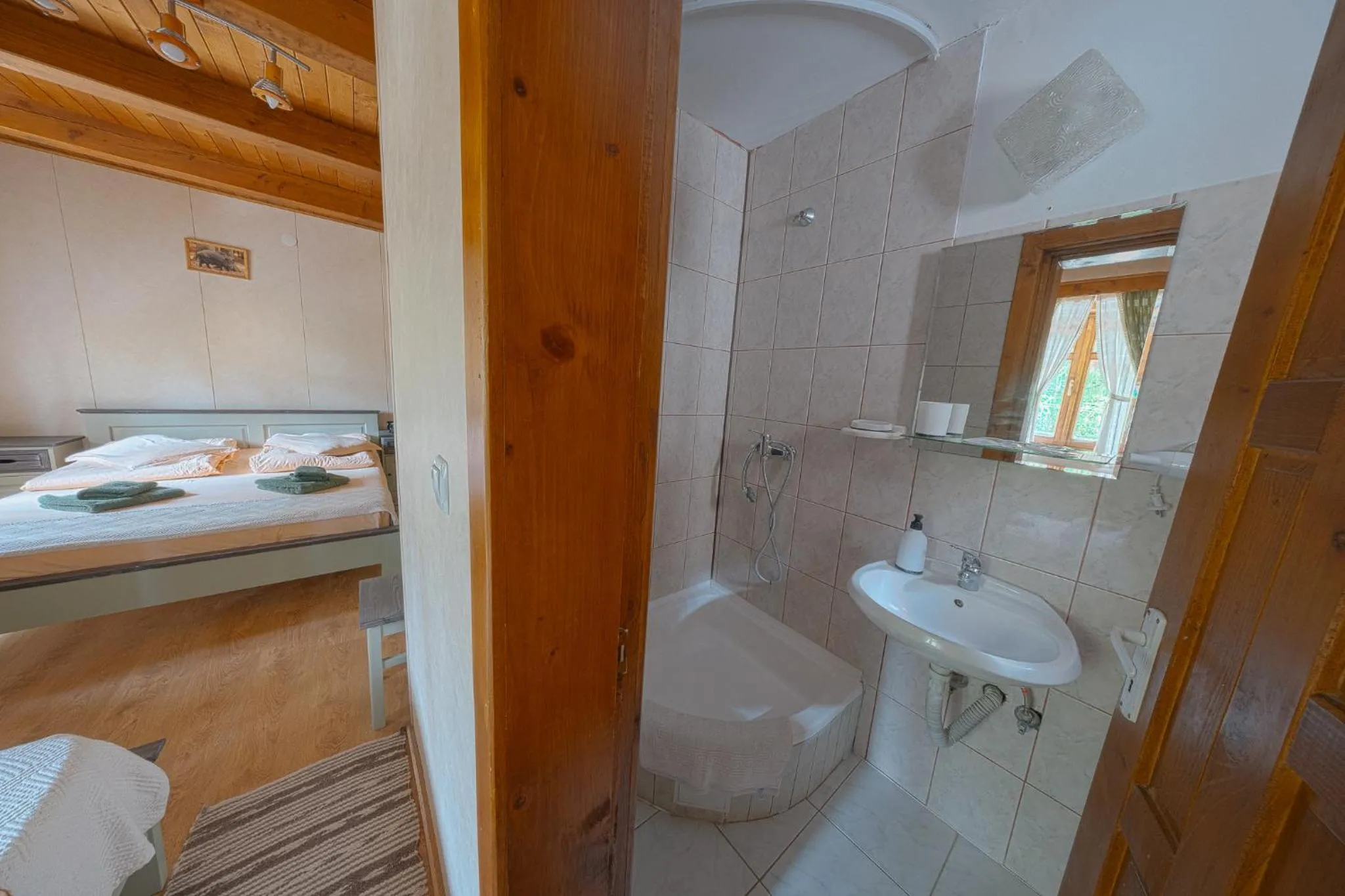 Bathroom in Pensiunea Vanatorul