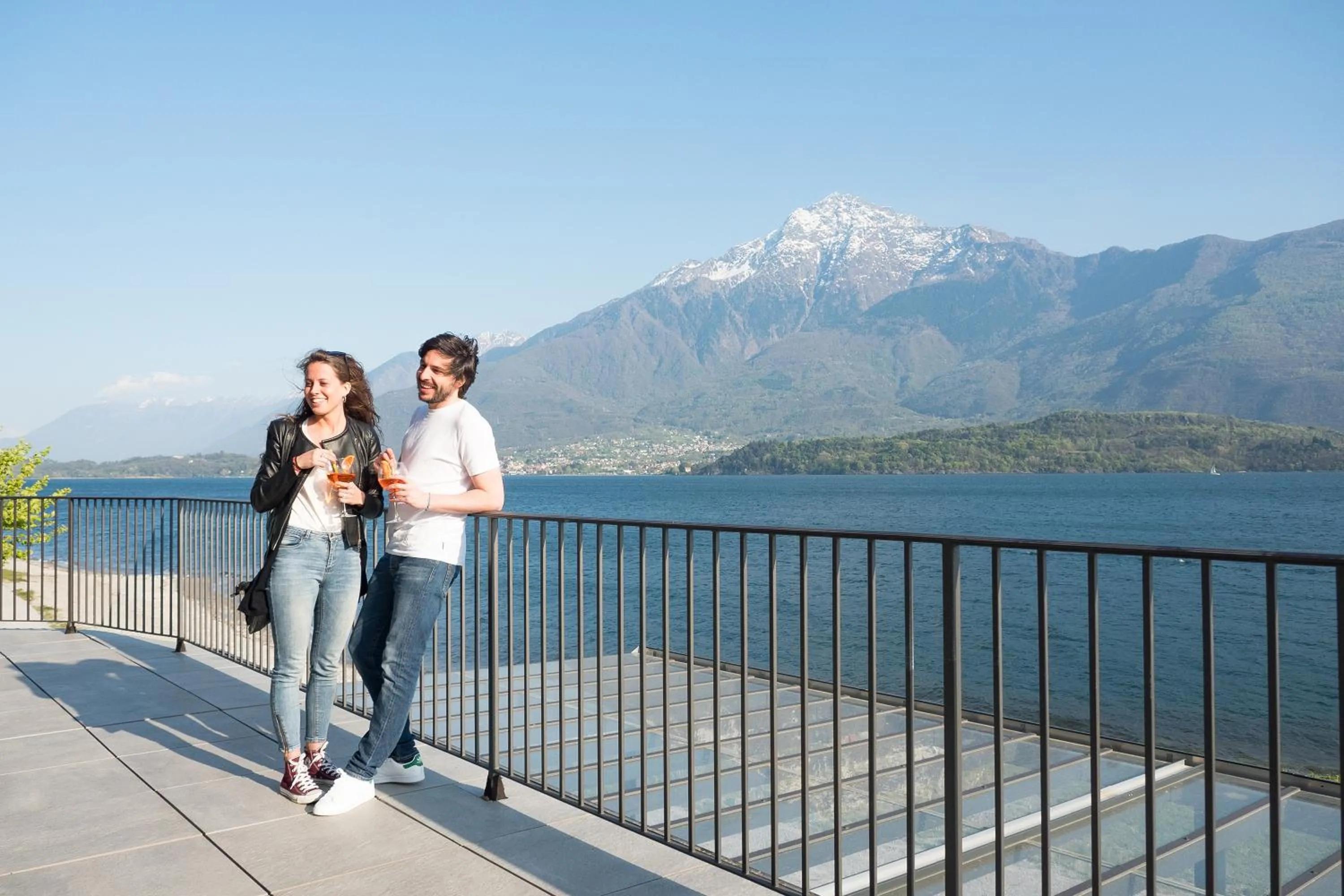 Balcony/Terrace in Lake Como Beach Hostel