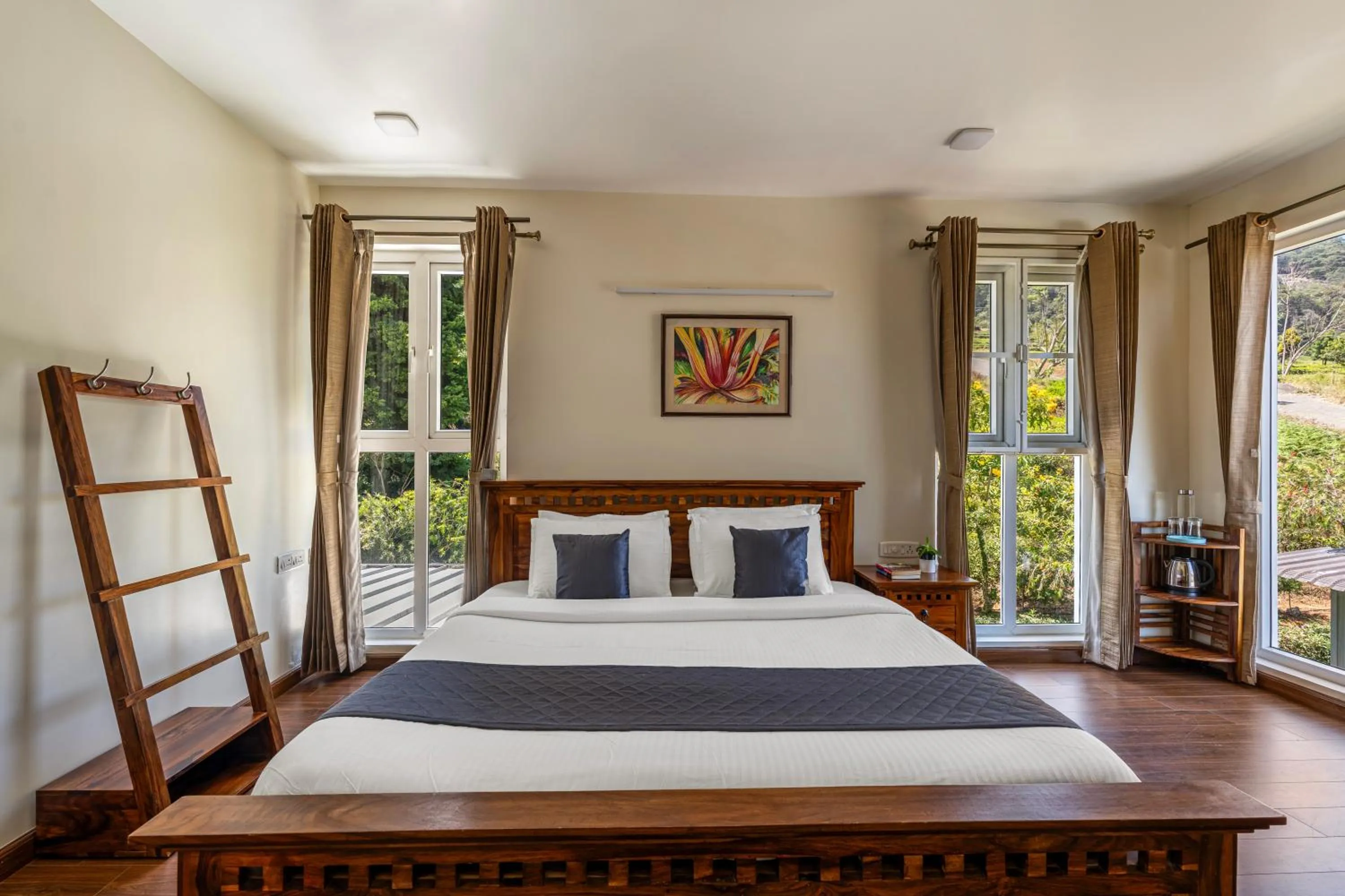 Bedroom, Bed in Kalpavriksha - 4 BR lake facing villa