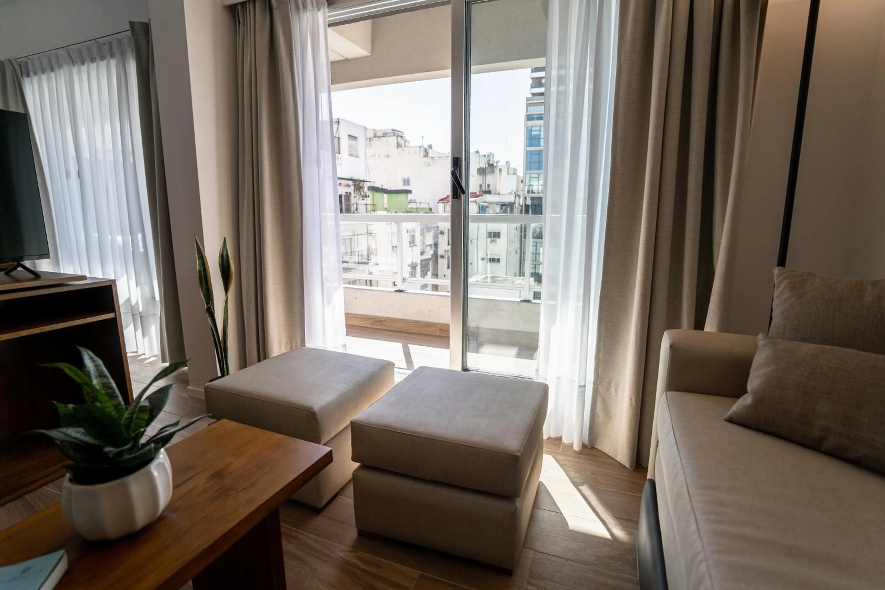 View (from property/room), Bed in Barrancas Quality Apartments