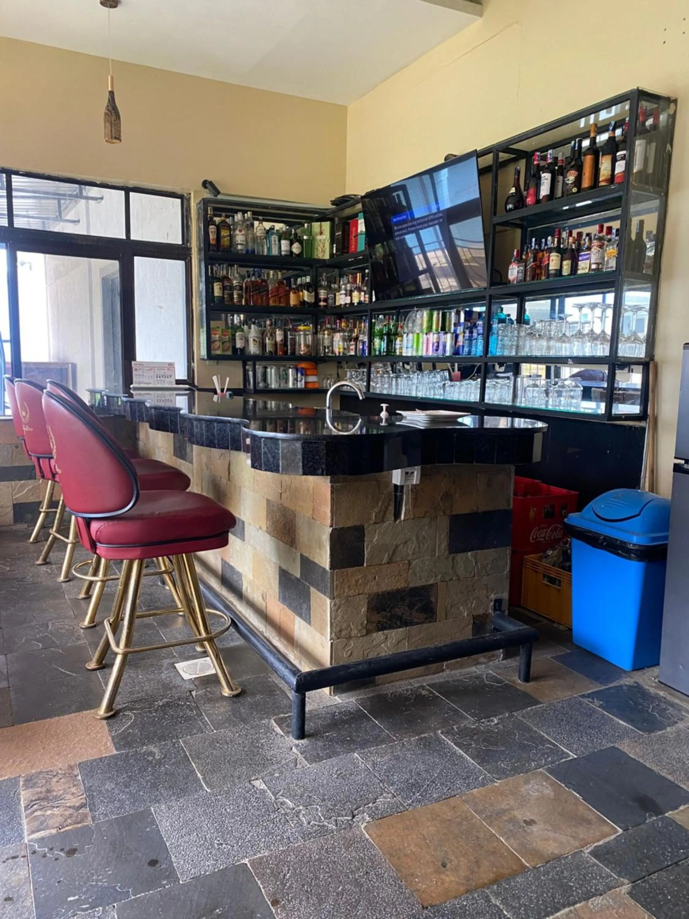 Communal lounge/ TV room in Lake Naivasha Lazarus Lodge