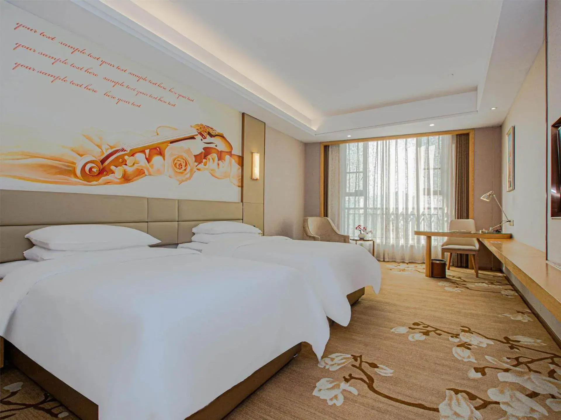 Bed in Vienna International Hotel Nanchang Qingshan Lake Wanda Plaza Bed in Vienna International Hotel Nanchang Qingshan Lake Wanda Plaza