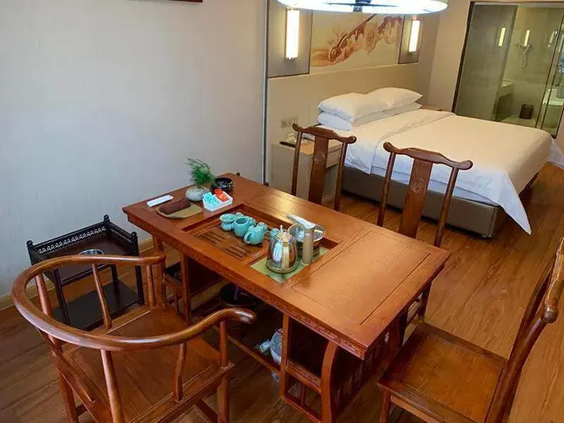 Bed in Vienna International Hotel Yichang Gezhouba Sanxia Culture Tiandi Bed in Vienna International Hotel Yichang Gezhouba Sanxia Culture Tiandi