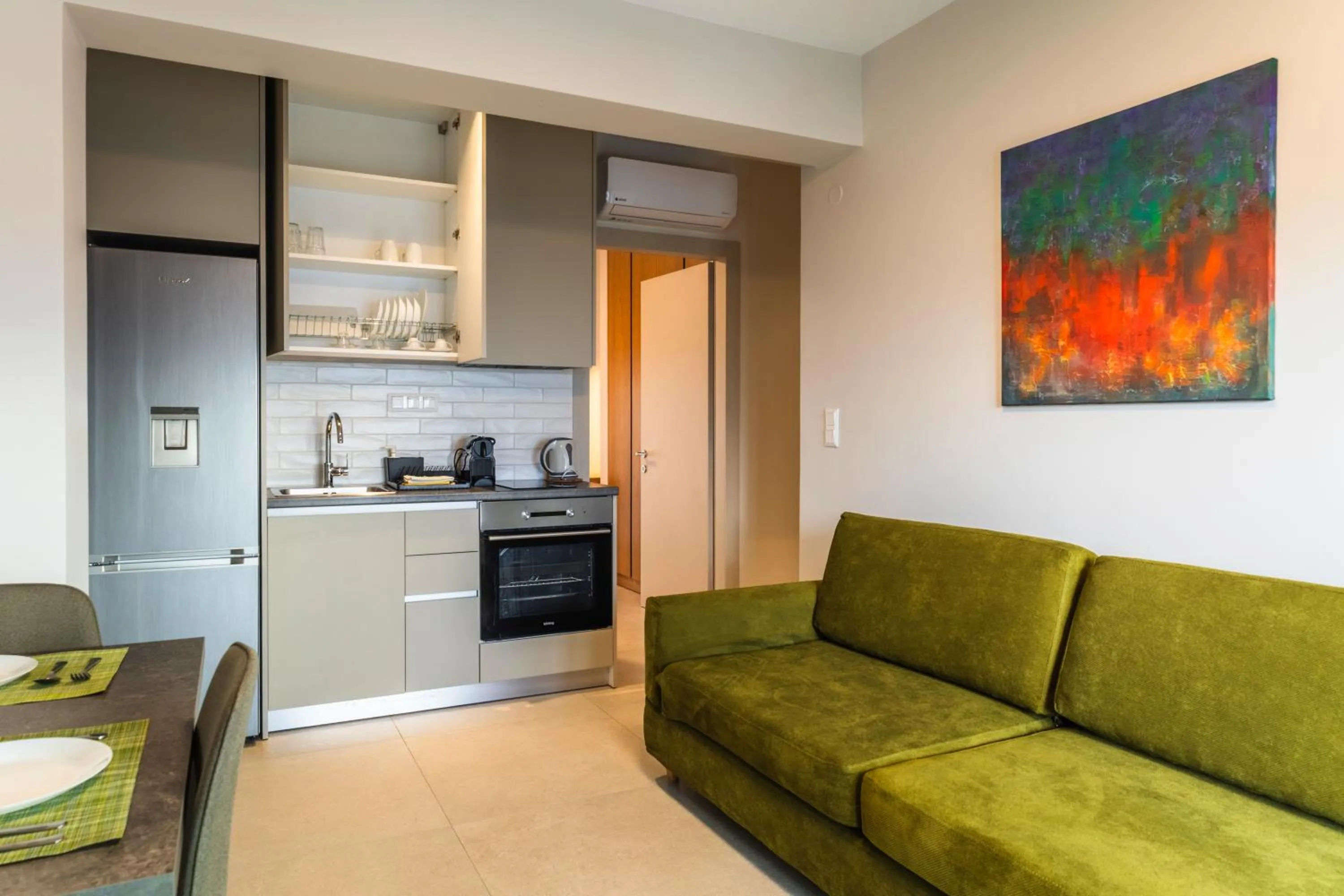 Kitchen or kitchenette in Toumba apartments