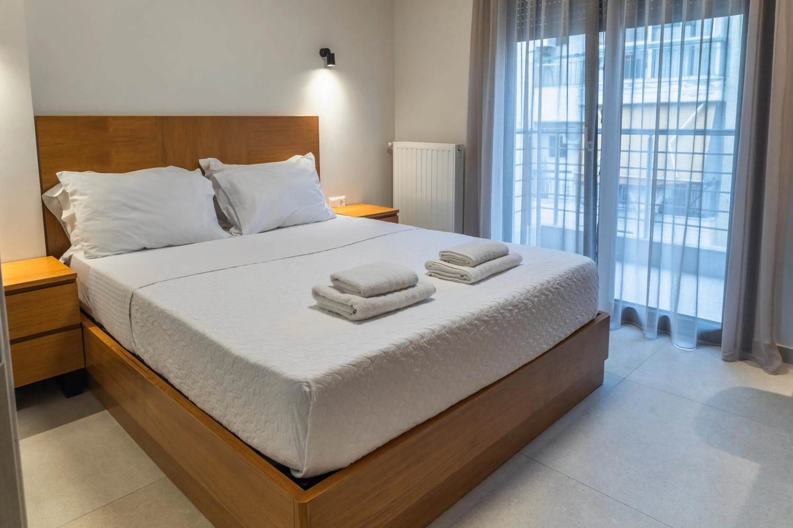 Bed in Toumba apartments