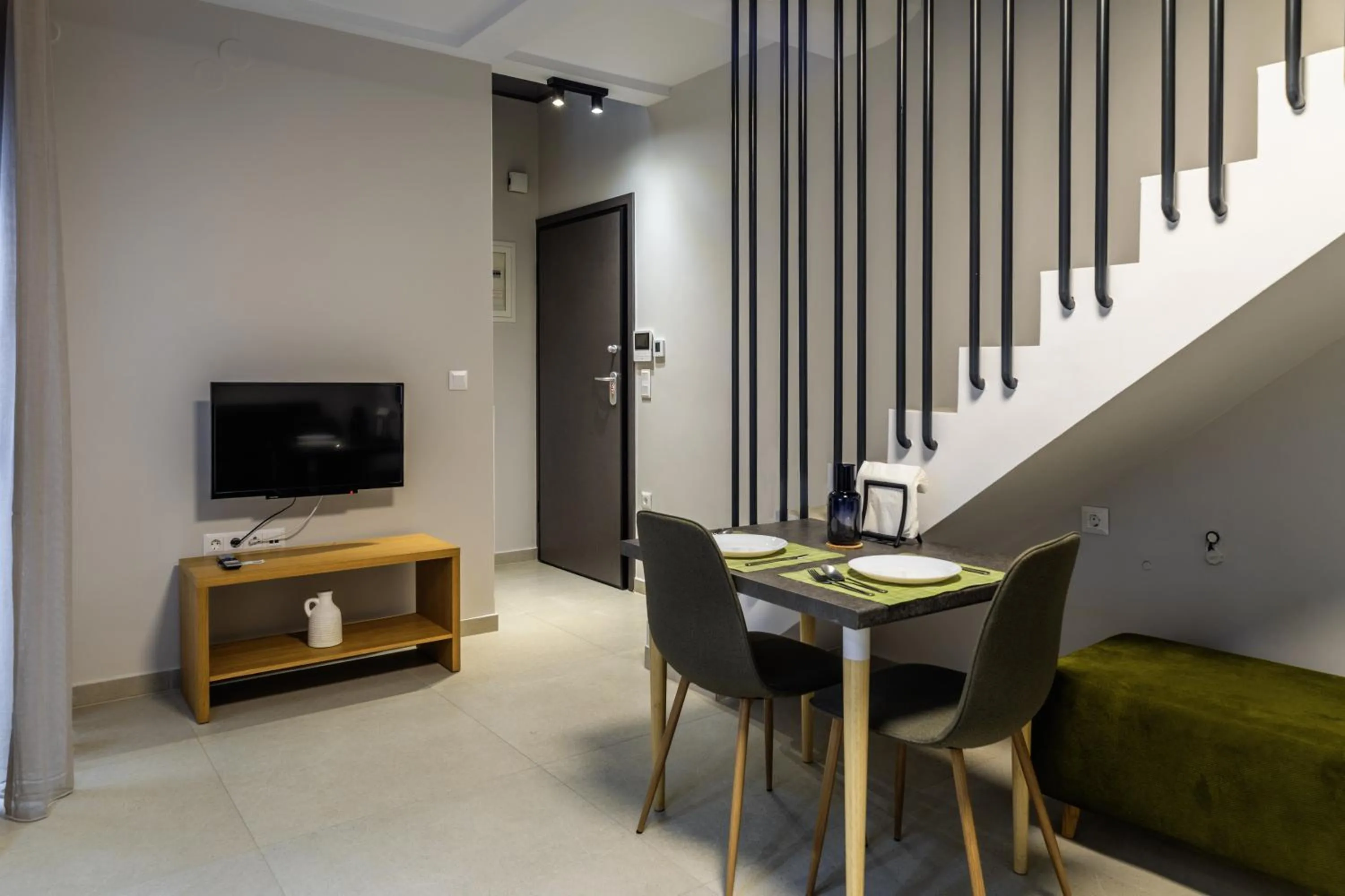 Dining area in Toumba apartments