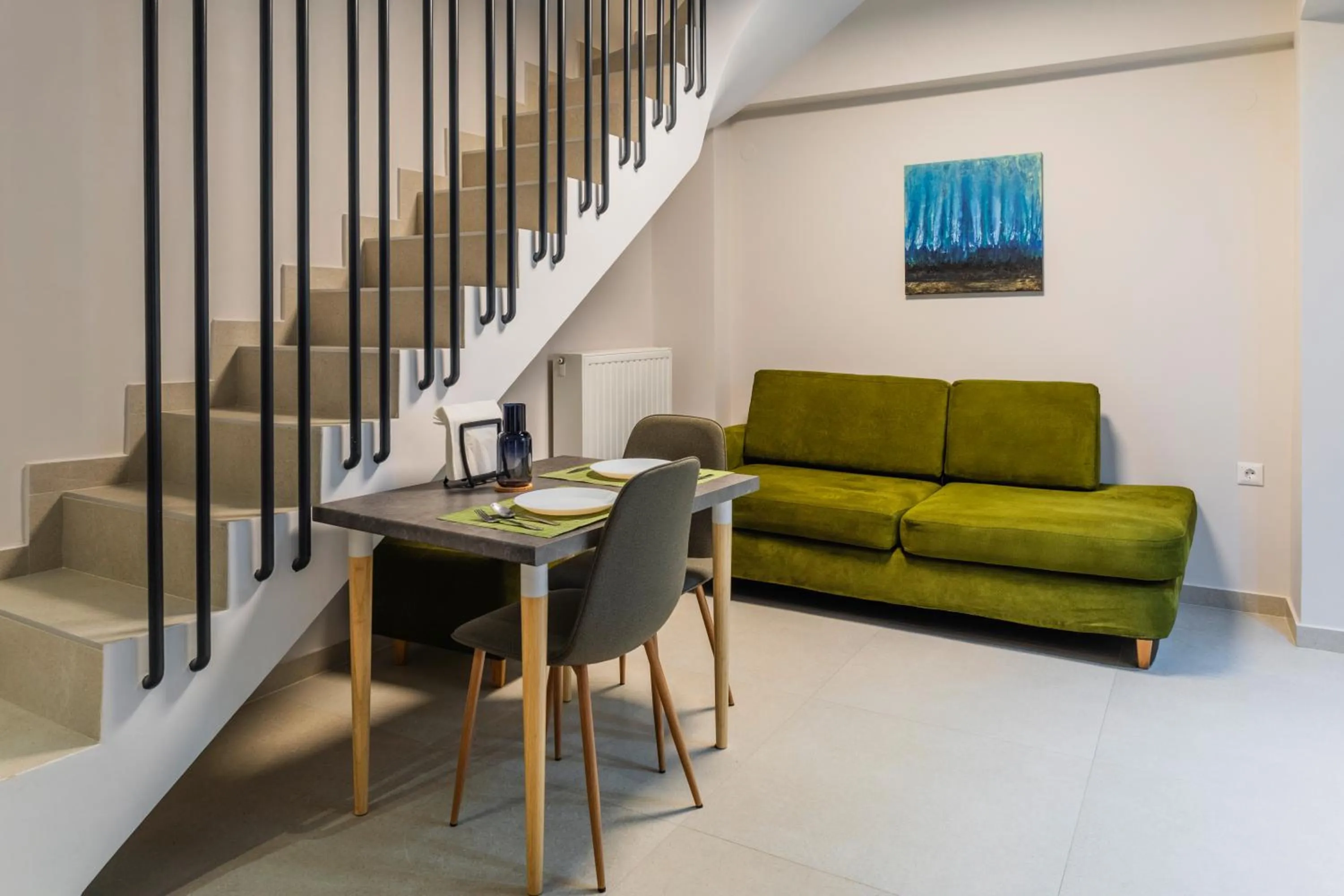 Dining area in Toumba apartments
