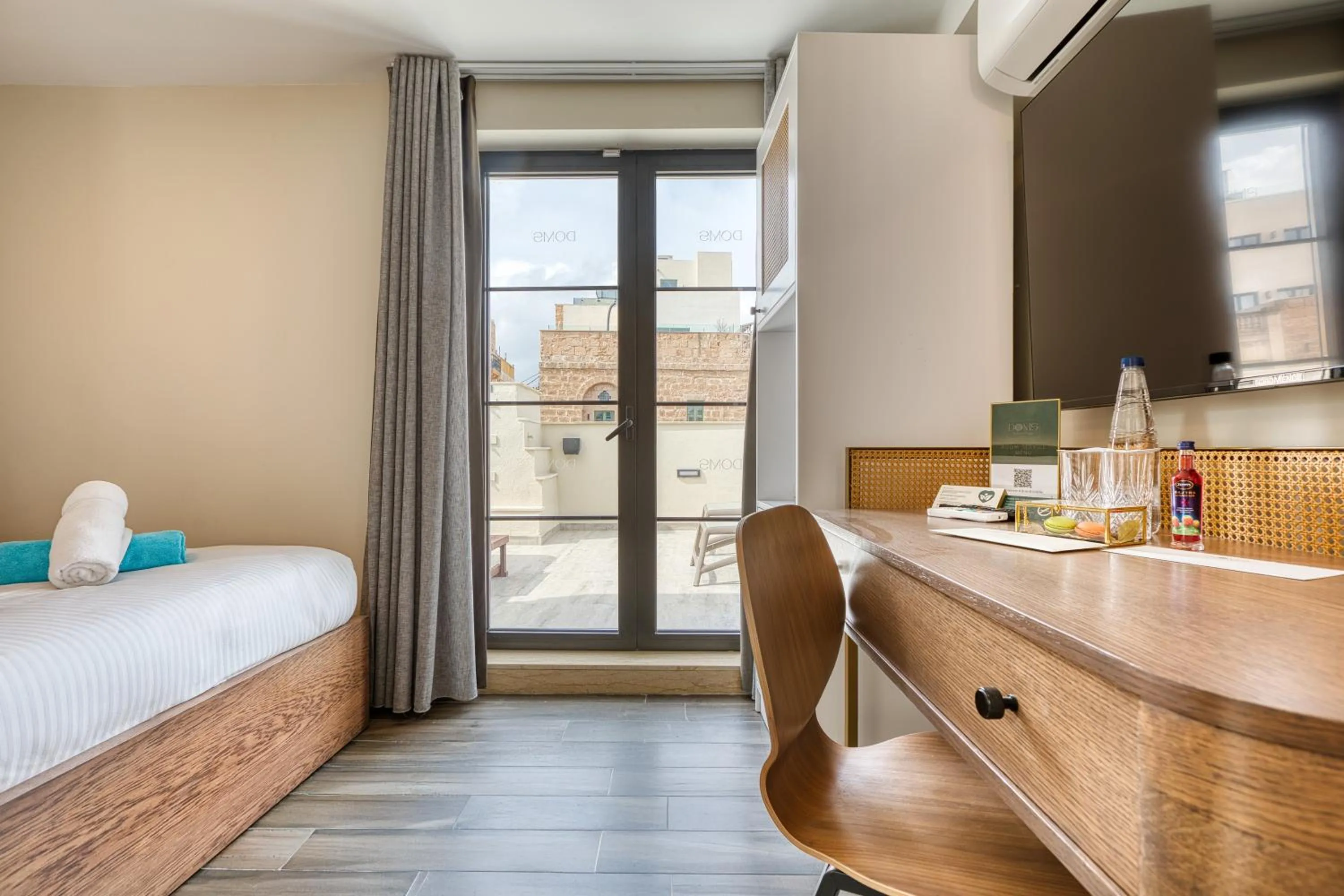 Balcony/Terrace, Bed in DOMS Boutique Living