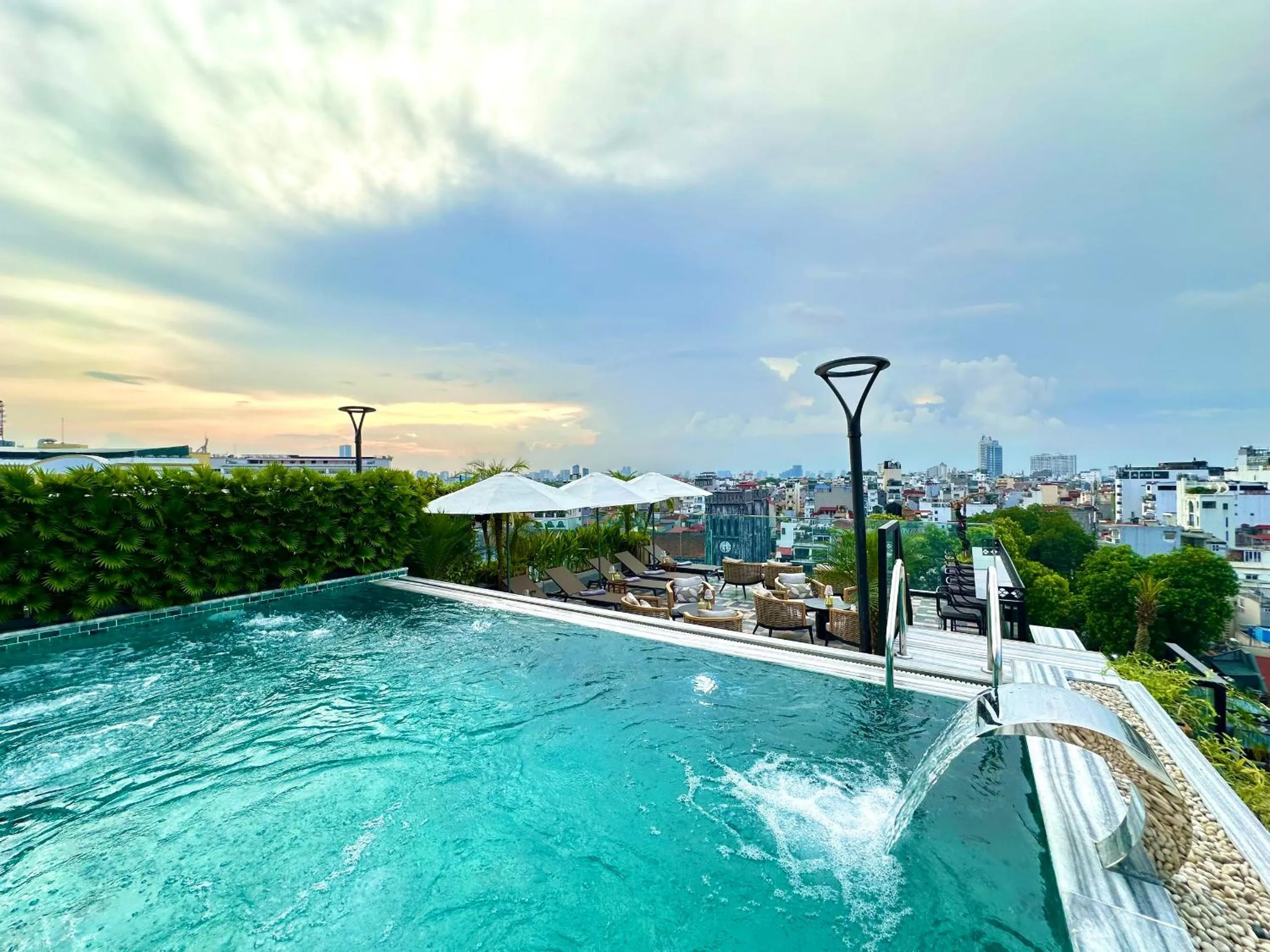 Pool view in GRAND HOTEL du LAC Hanoi