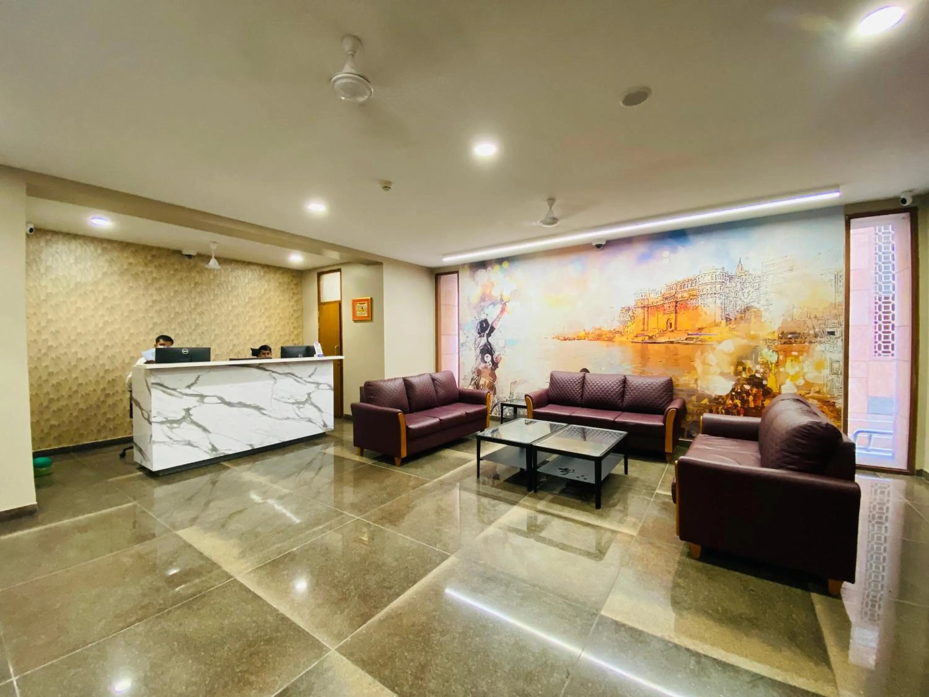Lobby or reception in Southern Grand Kashi - Inside Kashi Vishwanath Temple Corridor