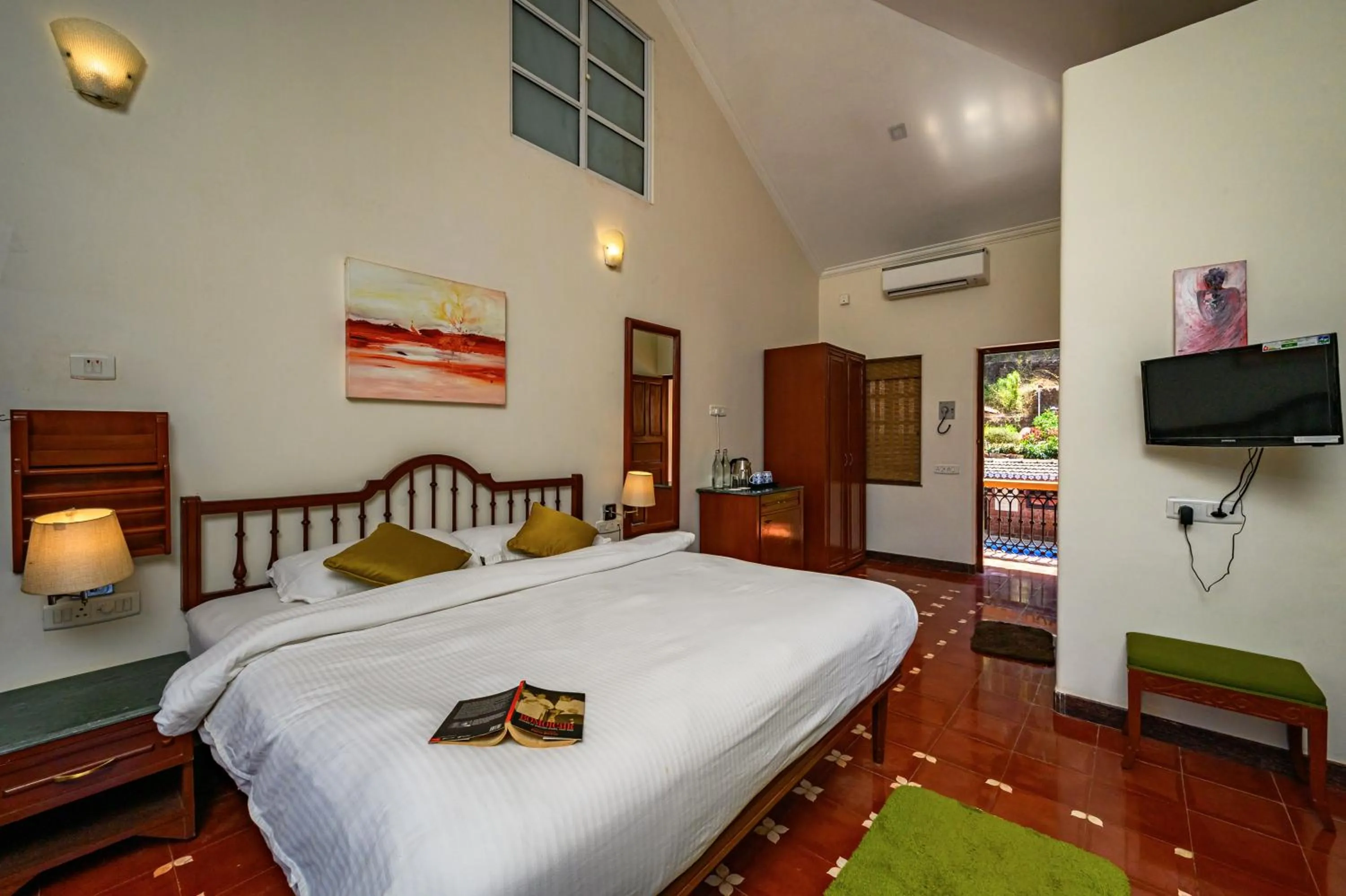 Bed in Neemrana's Three Waters