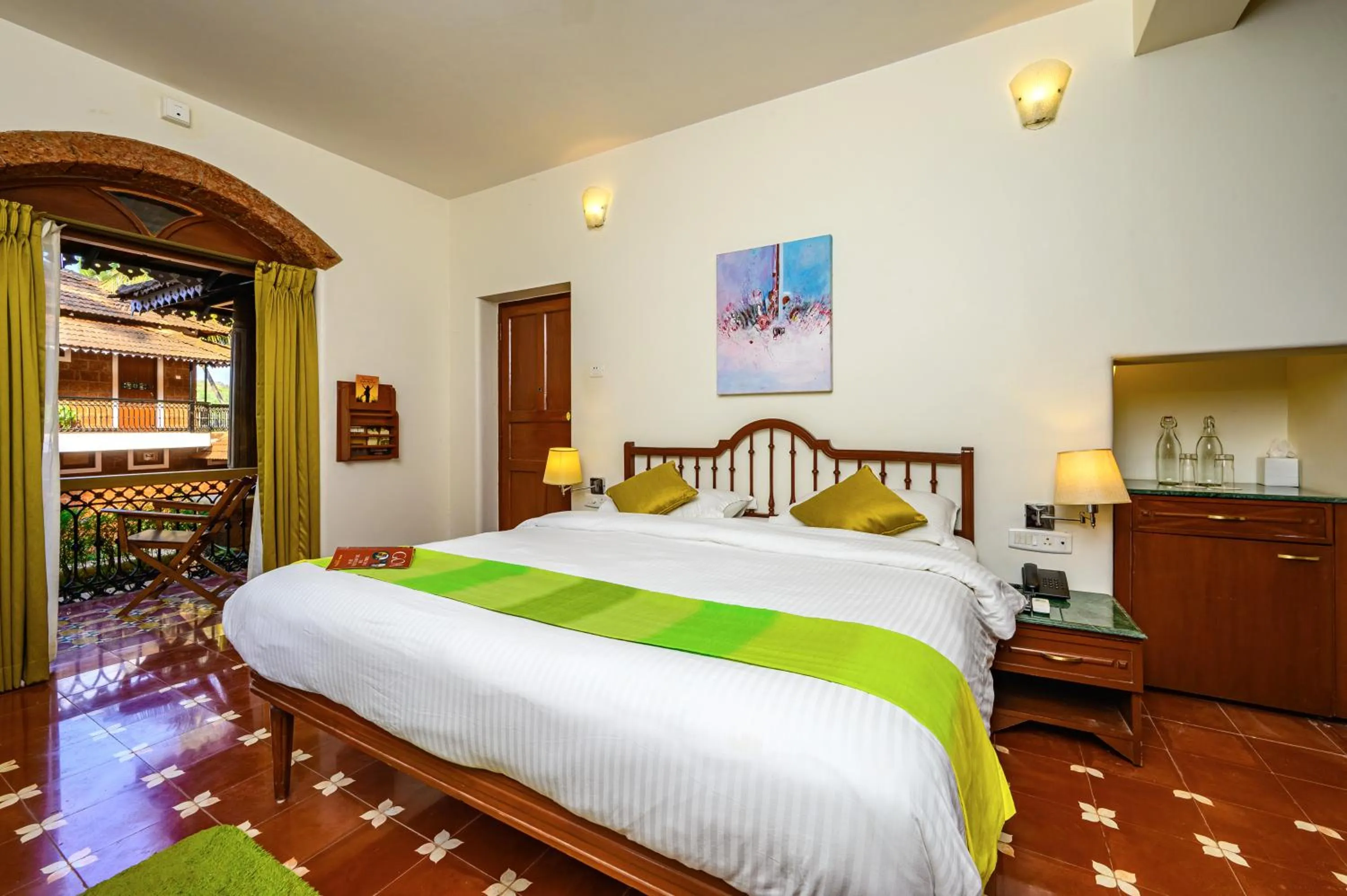 Bed in Neemrana's Three Waters