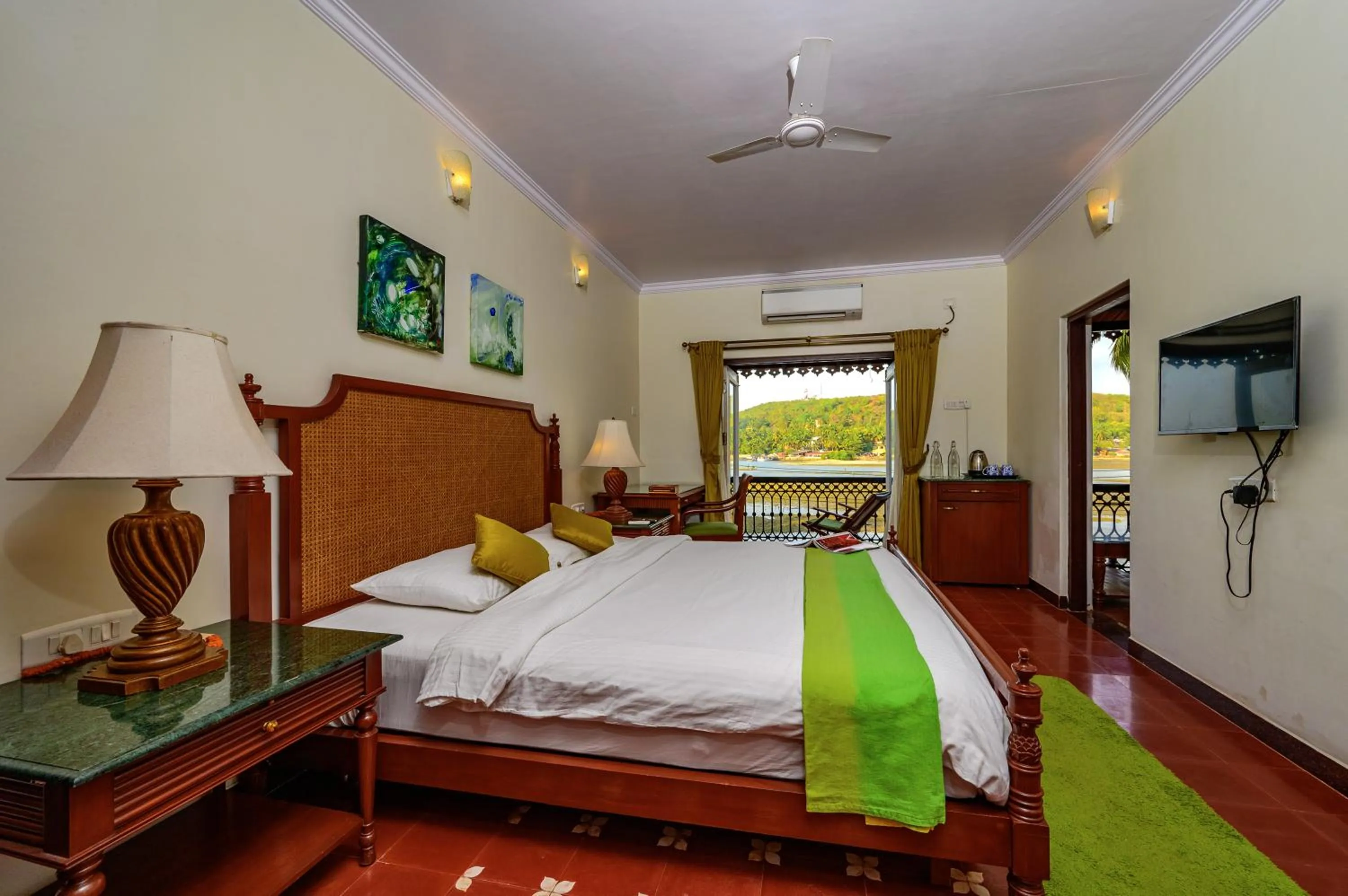 Bed in Neemrana's Three Waters