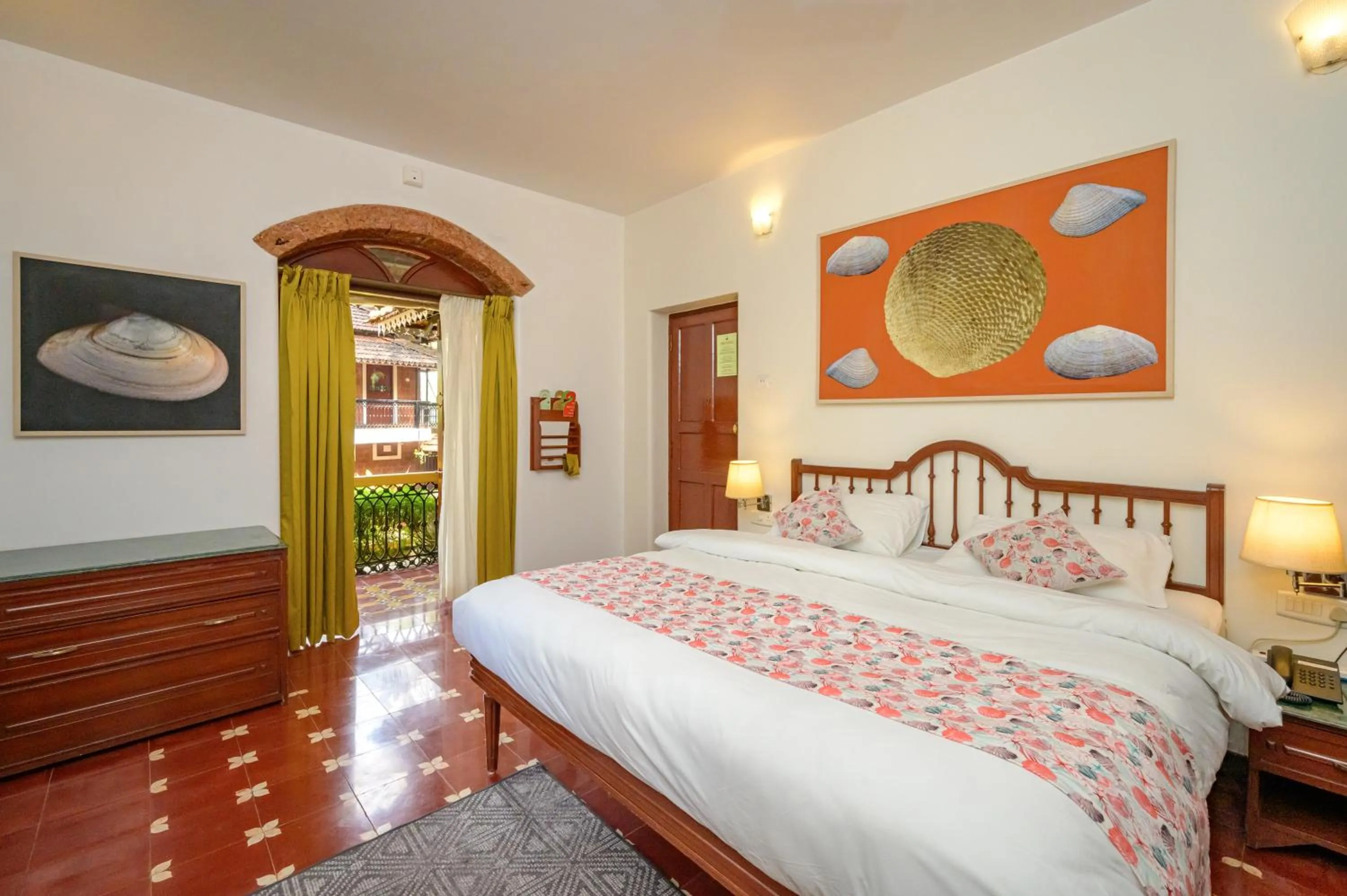 Bed in Neemrana's Three Waters