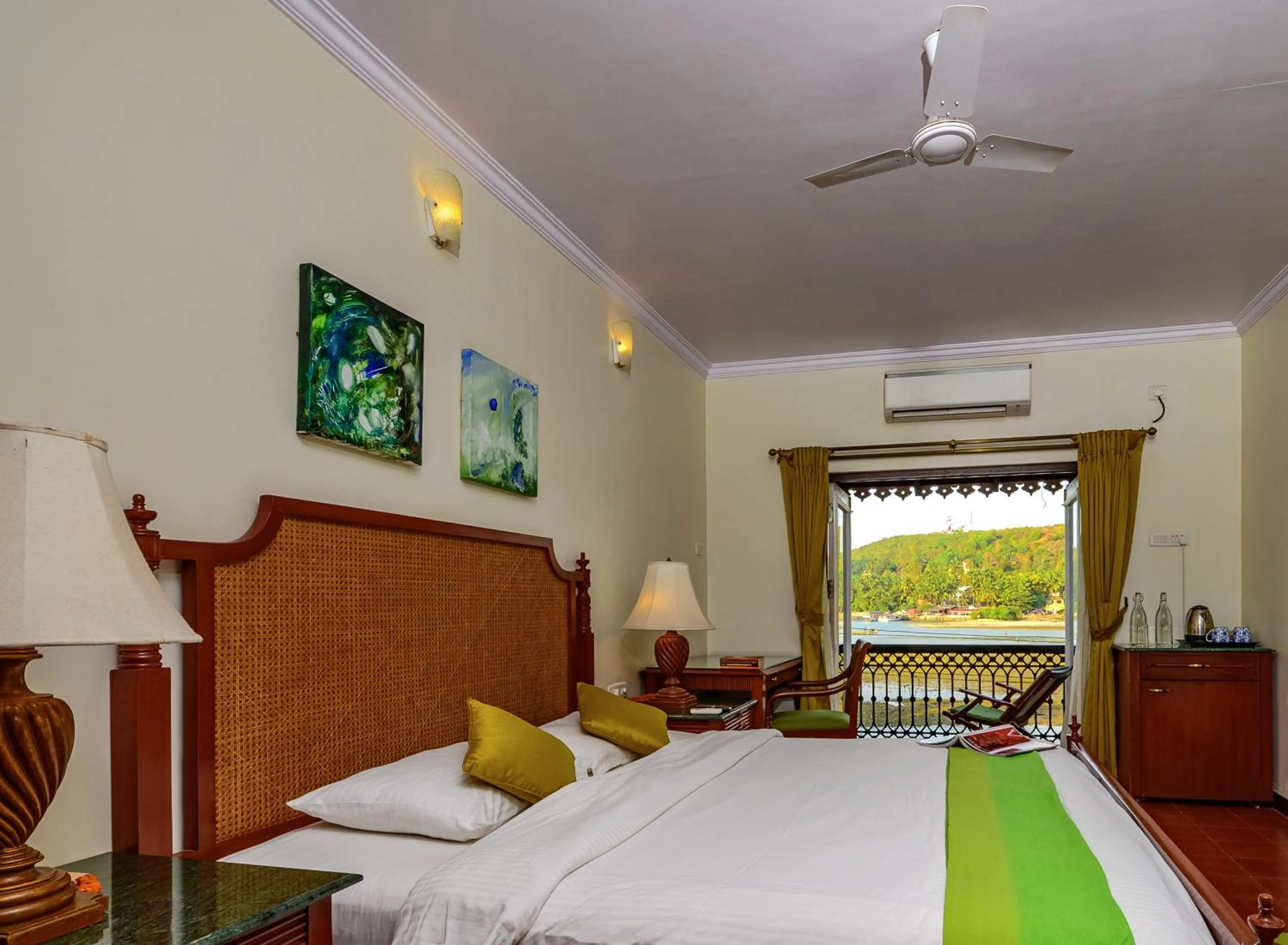 Bed in Neemrana's Three Waters