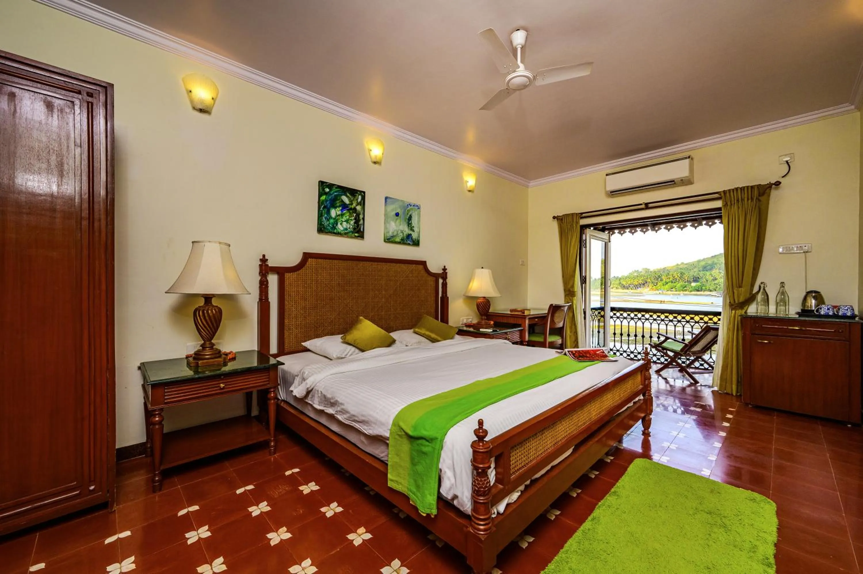 Bed in Neemrana's Three Waters