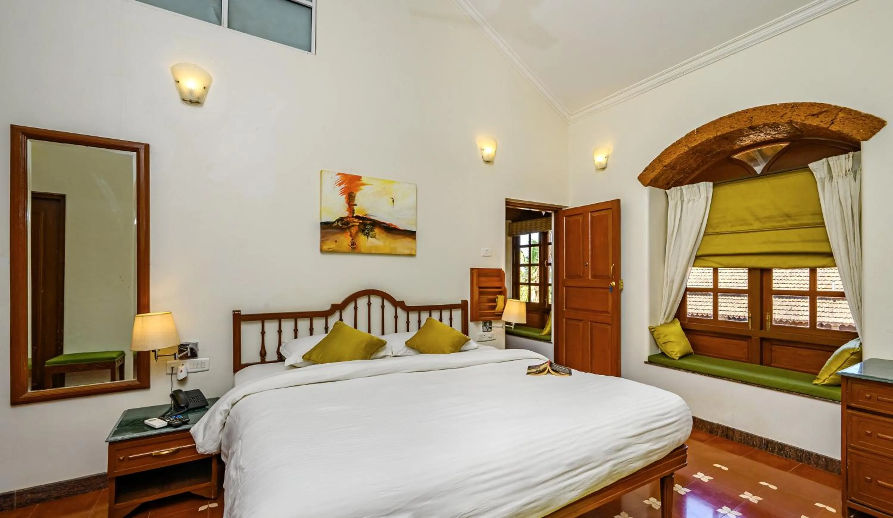 Bed in Neemrana's Three Waters