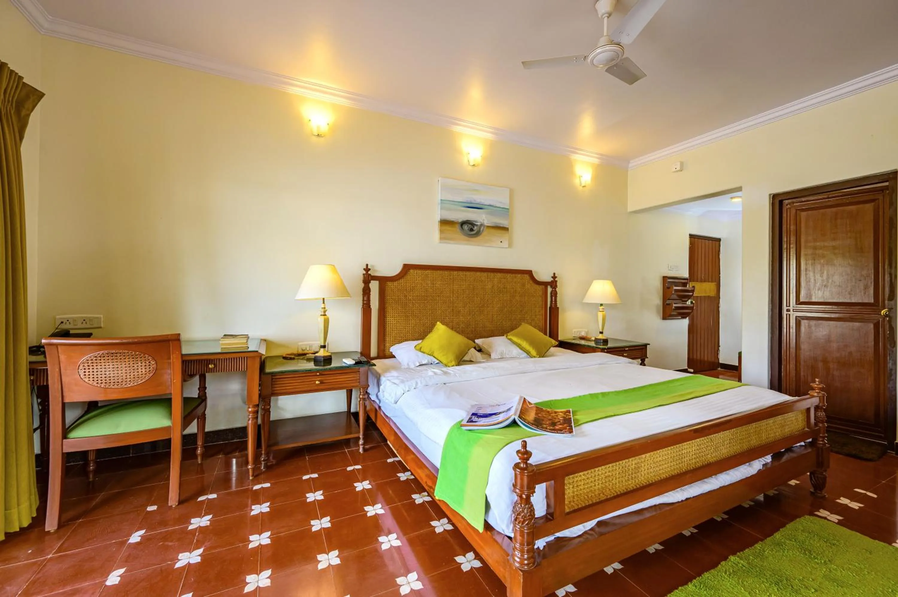 Bed in Neemrana's Three Waters