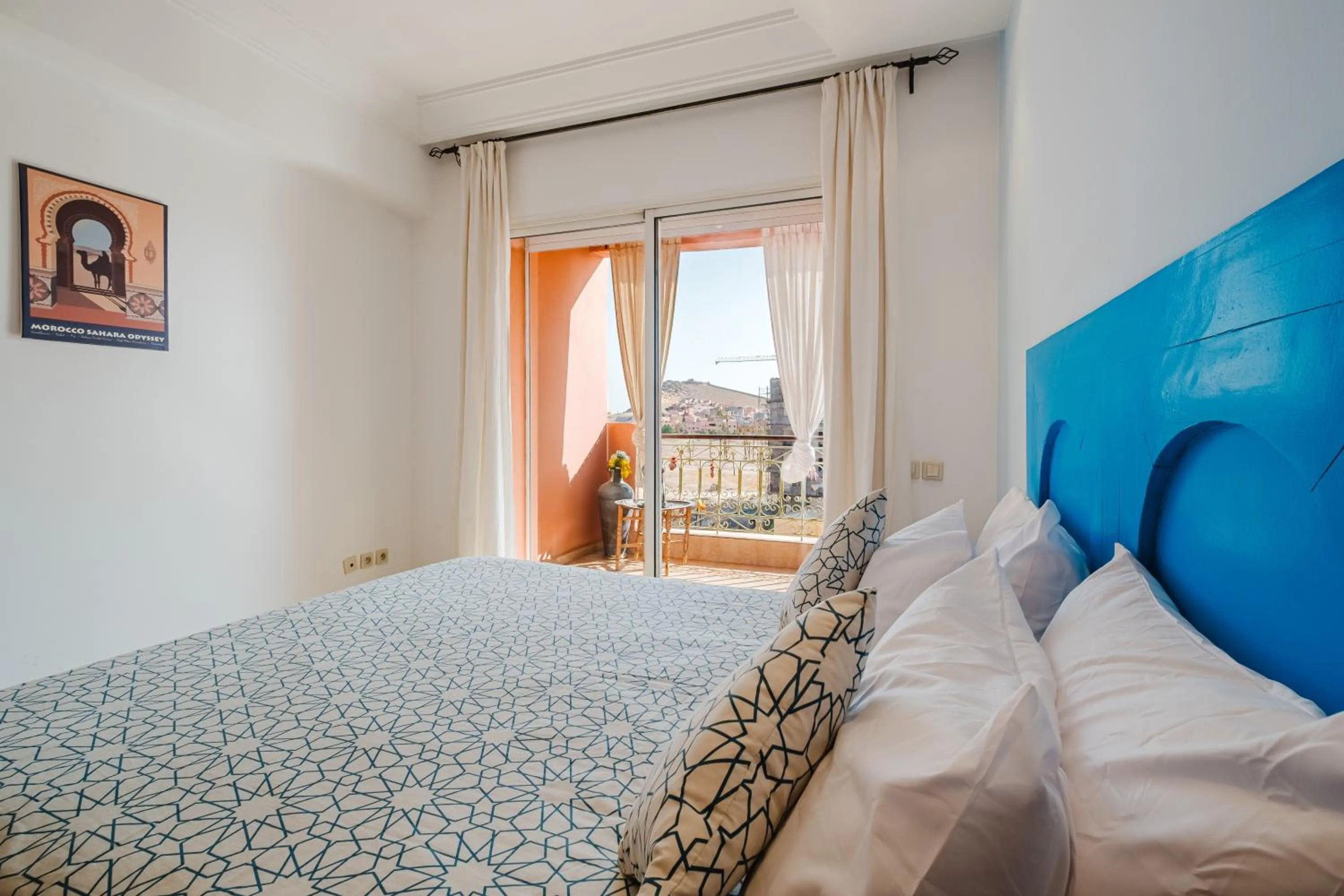 Bed in Amoud Apartments - Stylish Comfort at Residence Dyar Al Kheir