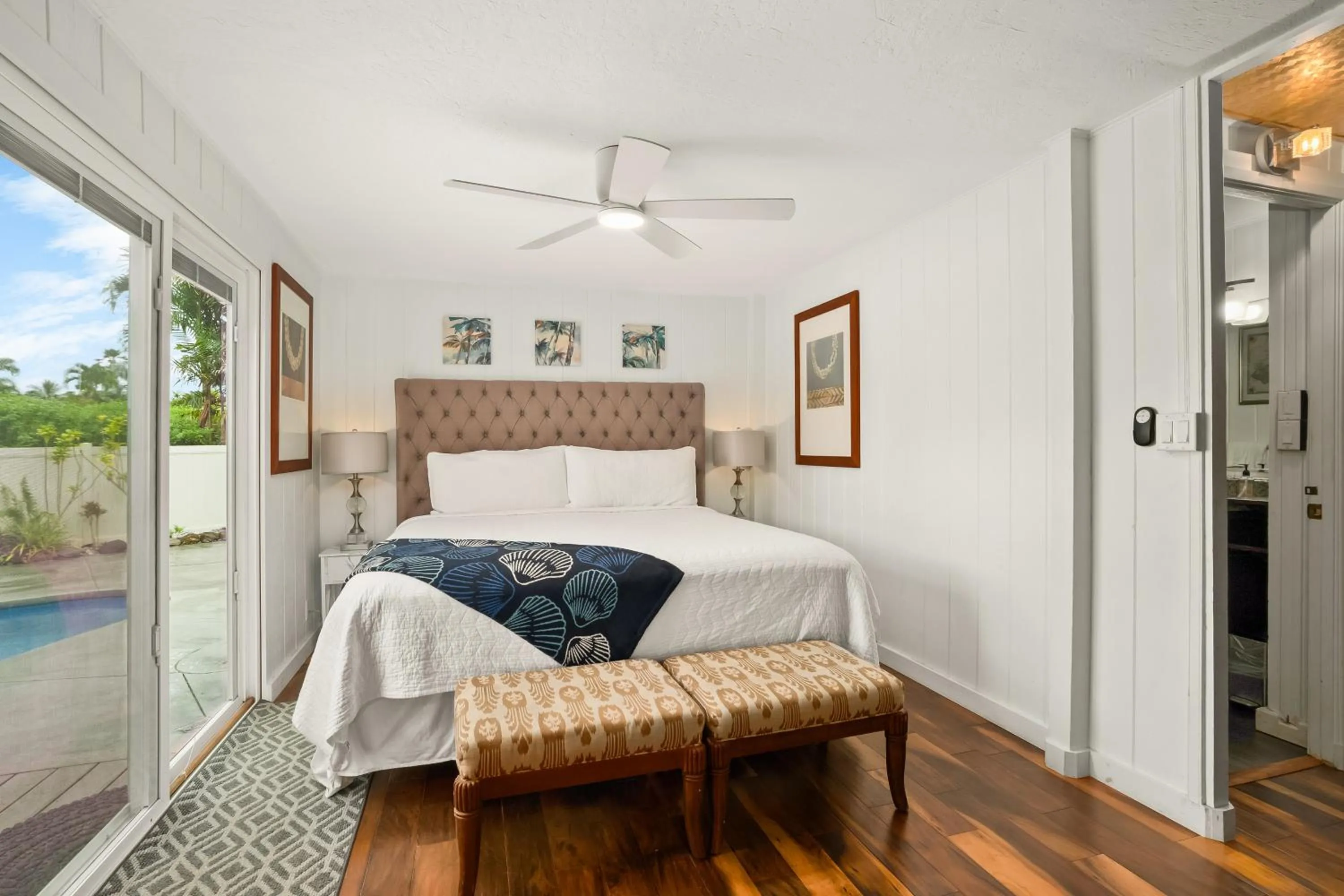 Bed in Emmalani 3BR Princeville Villa with Private Pool