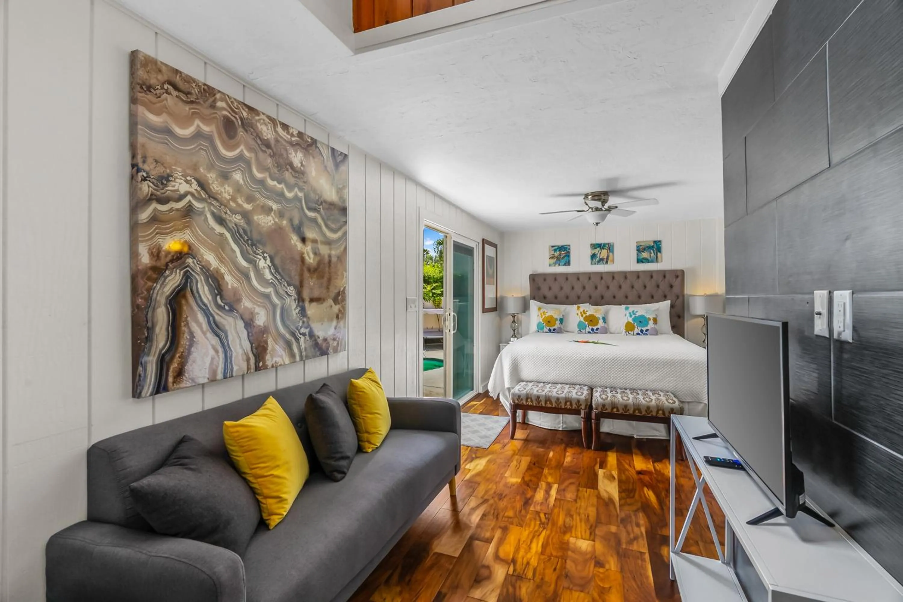 Seating area in Emmalani 3BR Princeville Villa with Private Pool