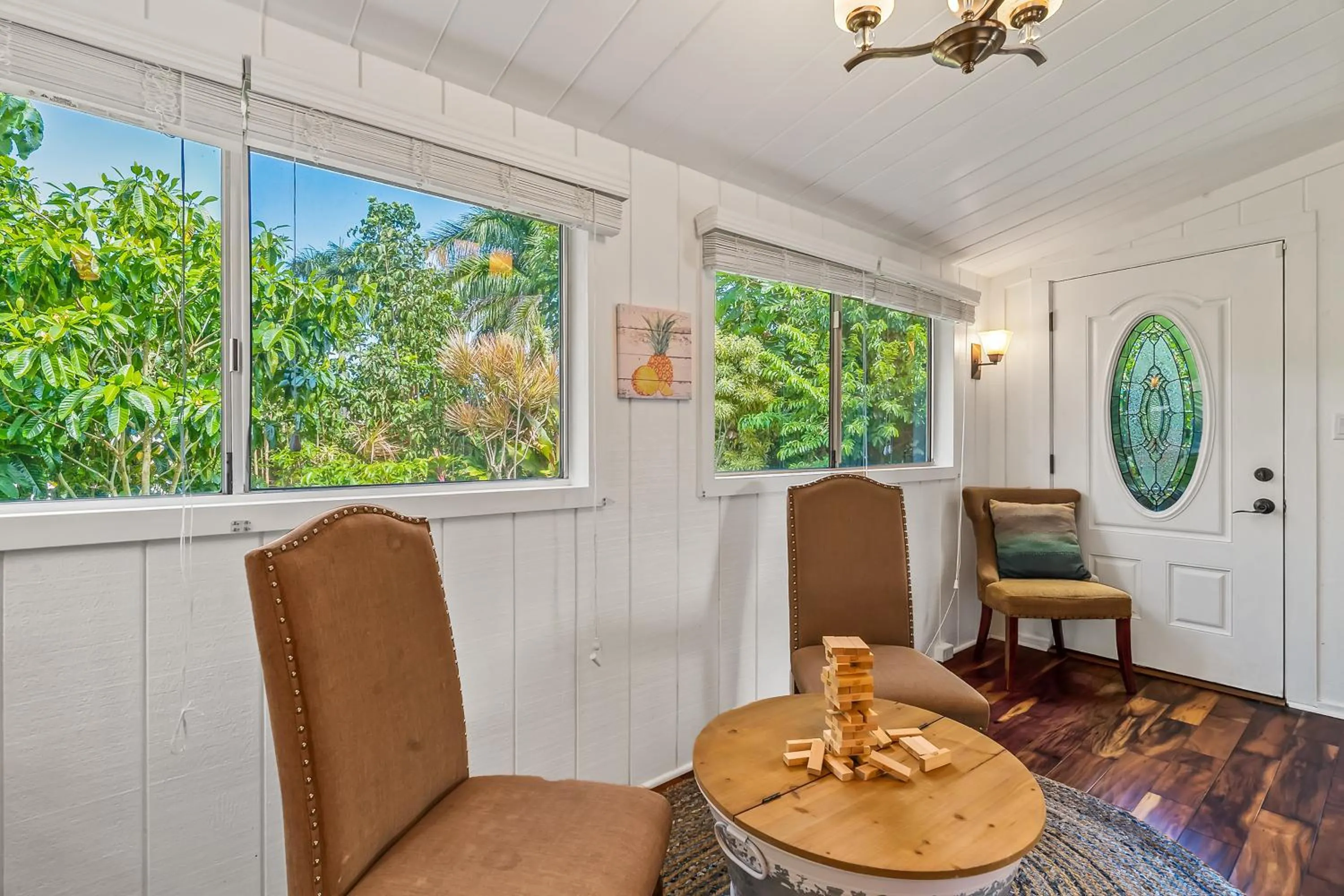 Seating area in Emmalani 3BR Princeville Villa with Private Pool