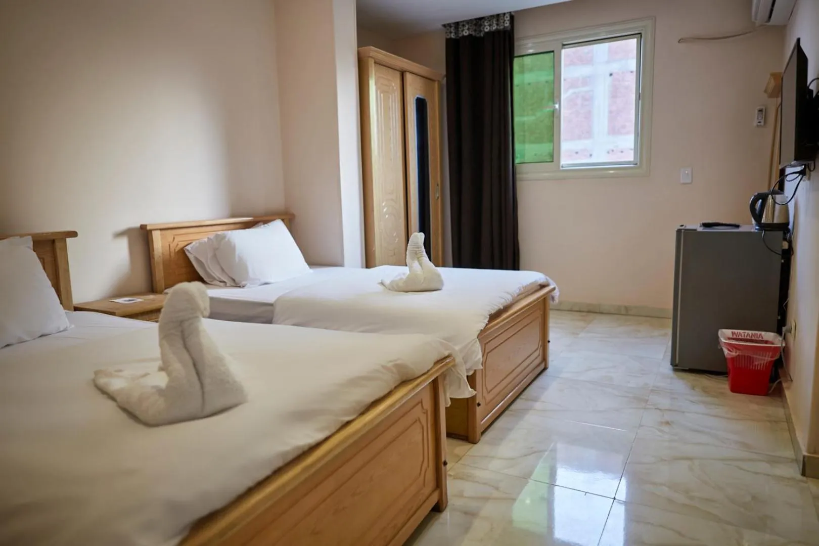 Bed in Grand Pyramid View Hotel