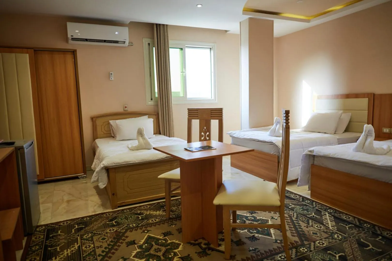 Bed in Grand Pyramid View Hotel