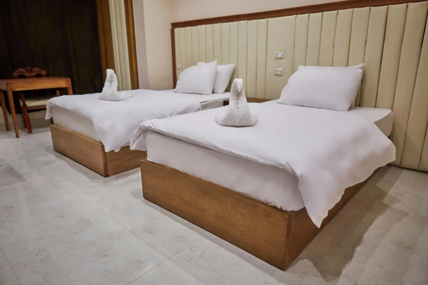 Bed in Grand Pyramid View Hotel